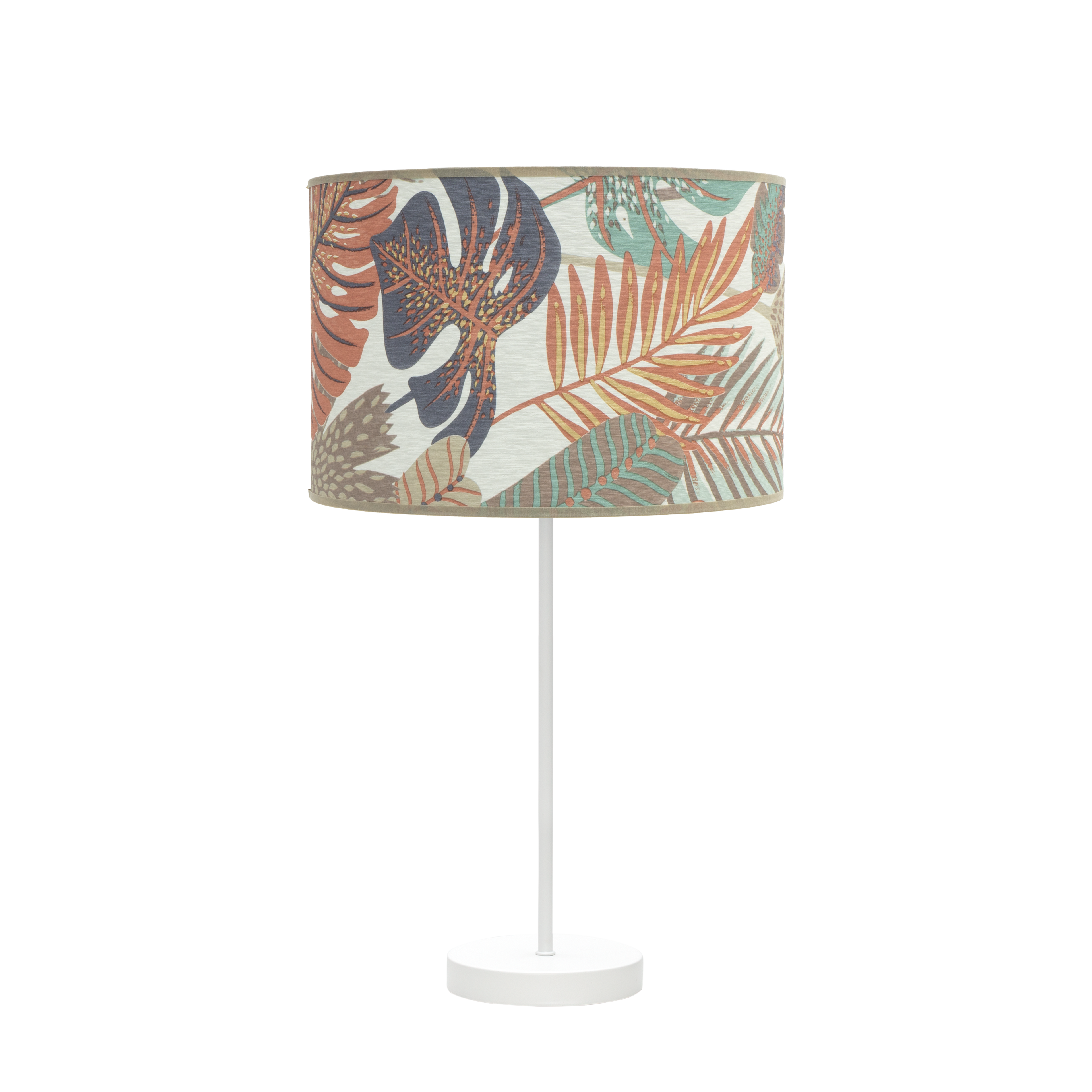 Sobremesa Grande Etiopia 1xe27 Blanco/Estampado 62,5x30x30 Cm - Fabrilamp