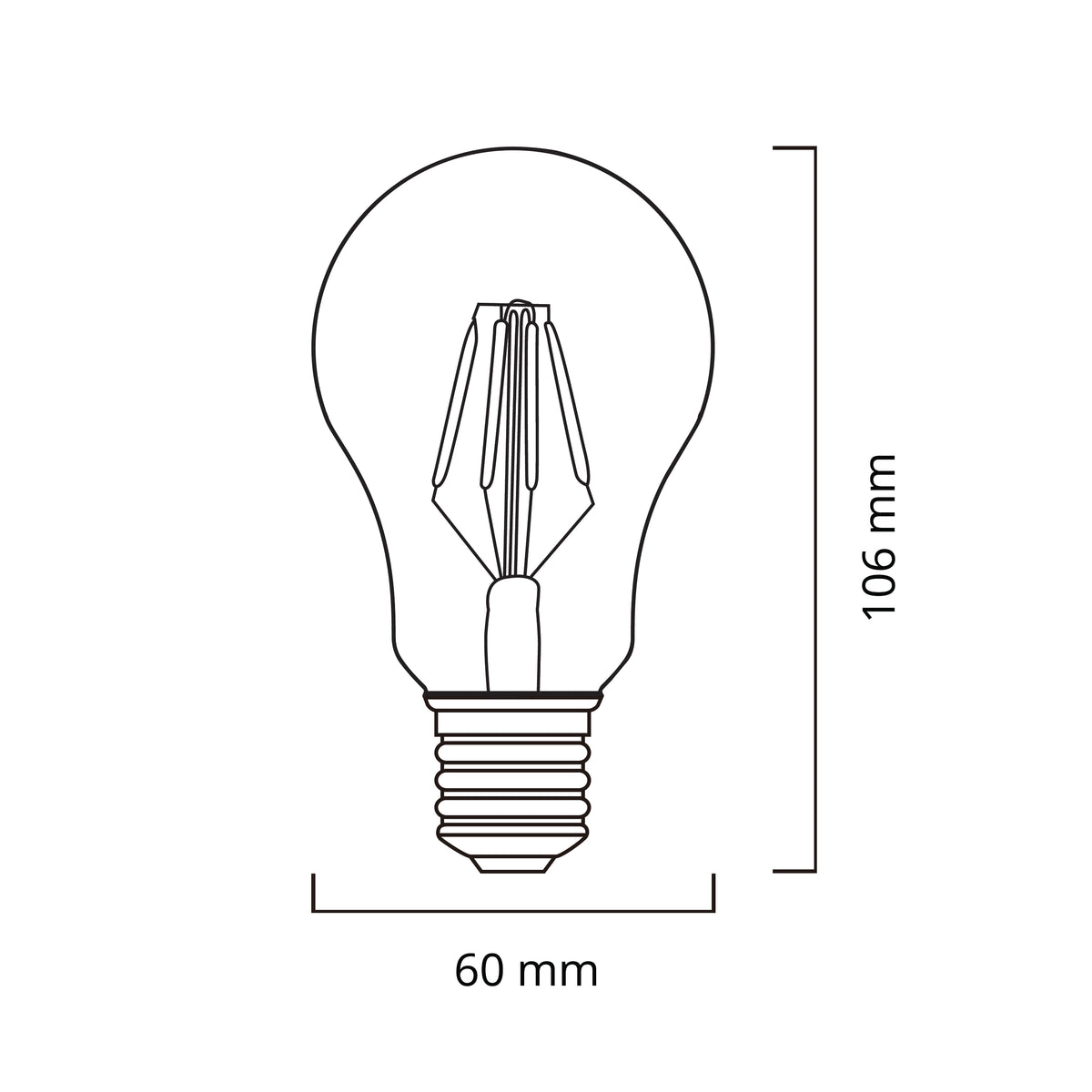 Bombilla LED E27 GLS Classic 4W 2700K Transparente Luxram Interlusa - imagen 2 | Interlusa