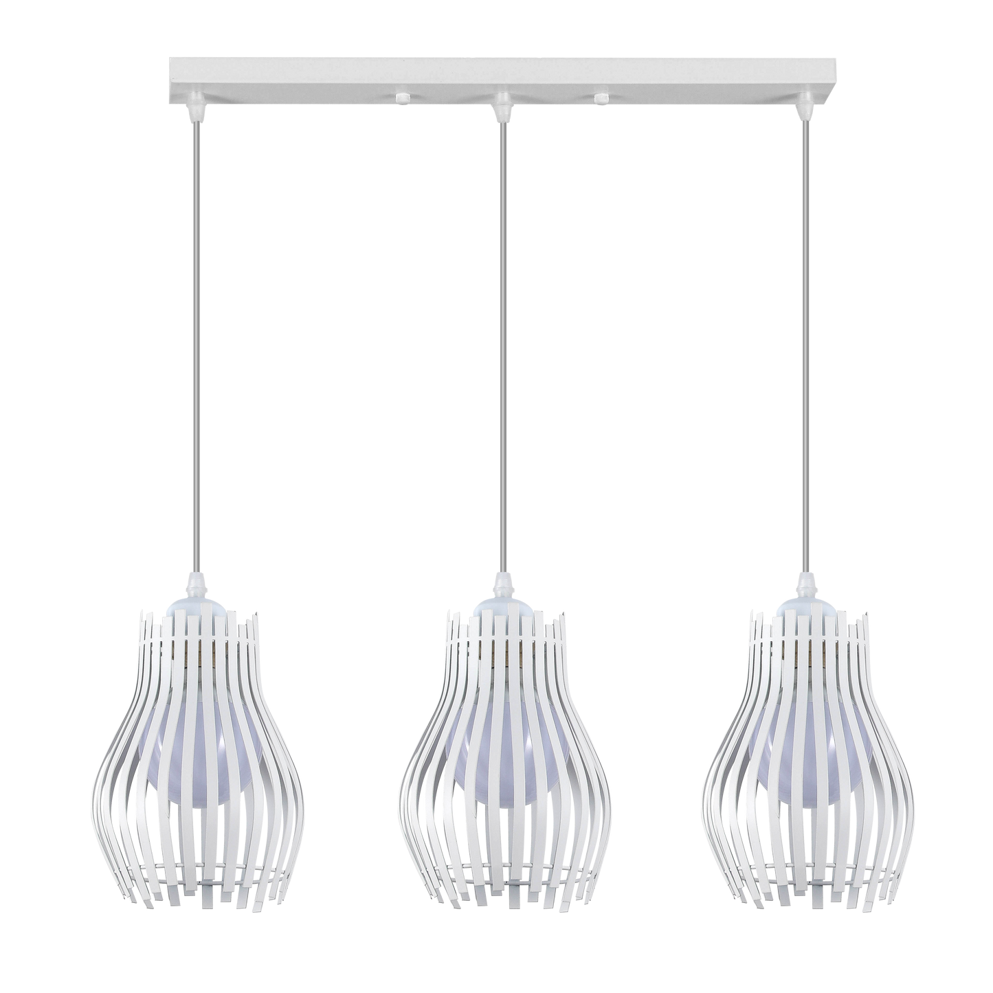 Lámpara Ragusa fabricada en metal color blanco ideal para estilo industrial