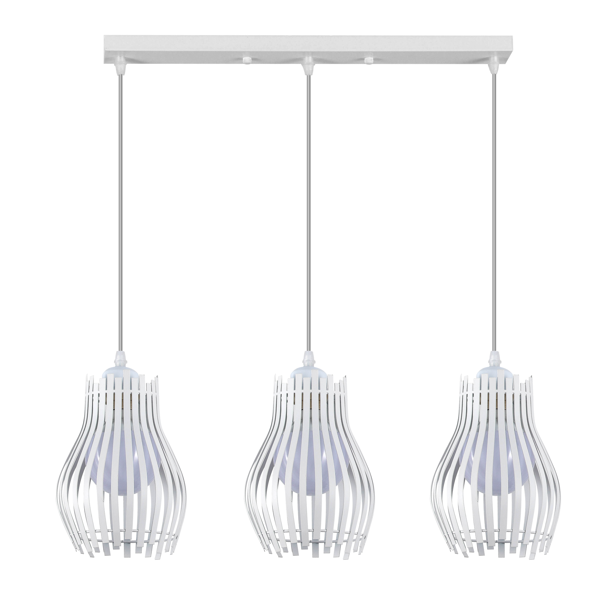 Lámpara Ragusa fabricada en metal color blanco ideal para estilo industrial