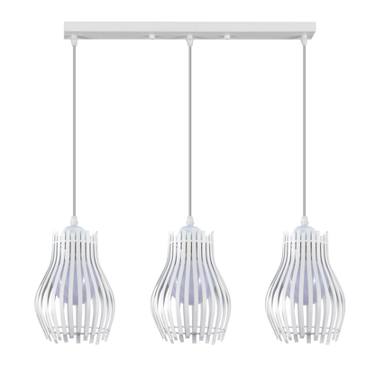 Lámpara Ragusa fabricada en metal color blanco ideal para estilo industrial