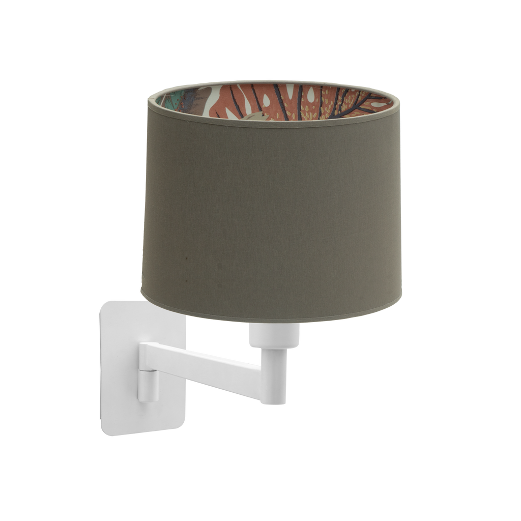 Aplique Tunez Blanco/Topo Estampado, vista frontal, Fabrilamp, luzguru.com