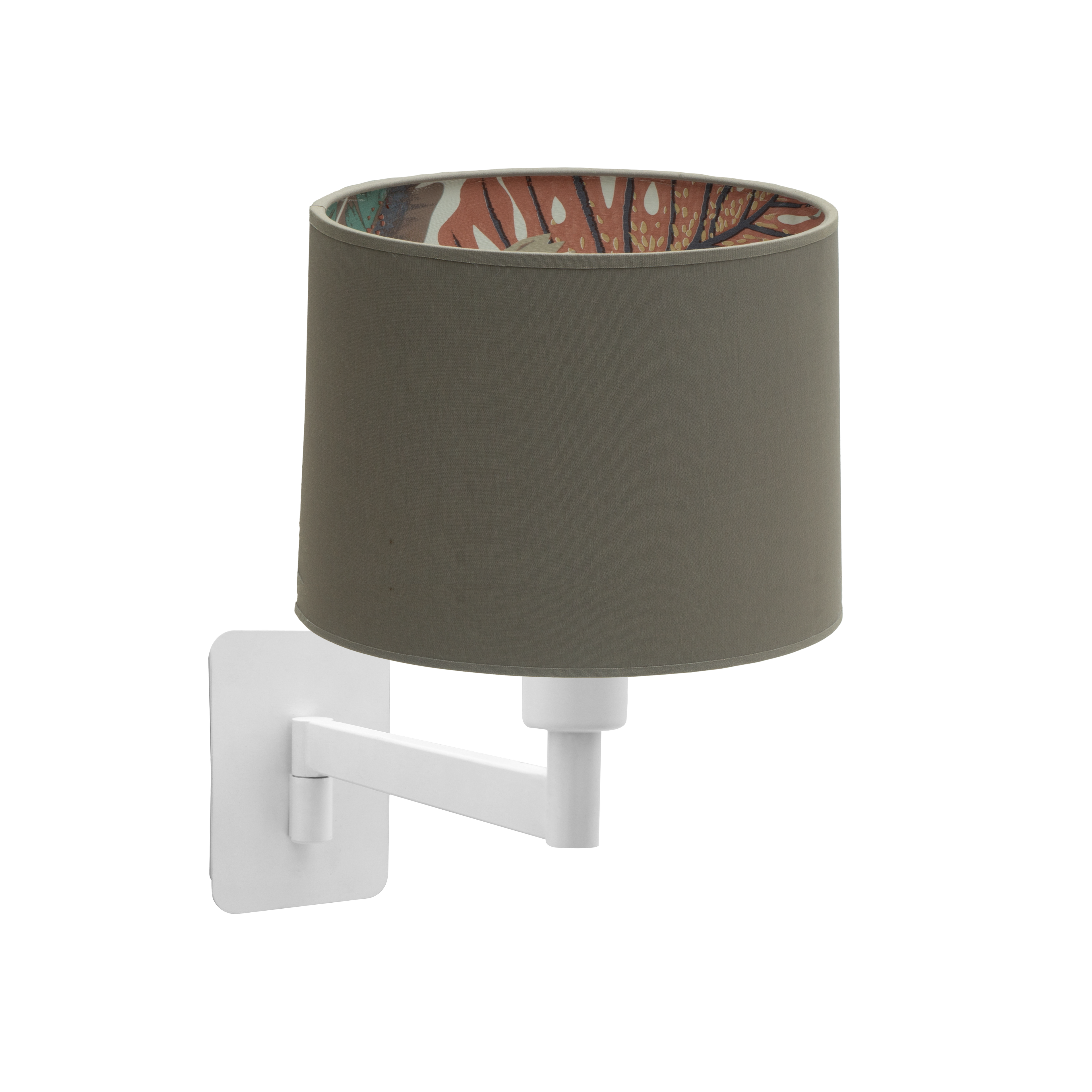 Aplique Tunez Blanco/Topo Estampado, vista frontal, Fabrilamp, luzguru.com