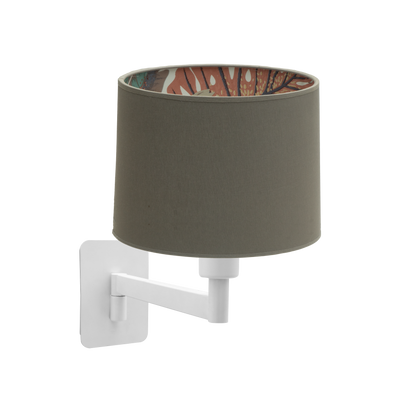 Aplique Tunez Blanco/Topo Estampado, vista frontal, Fabrilamp, luzguru.com