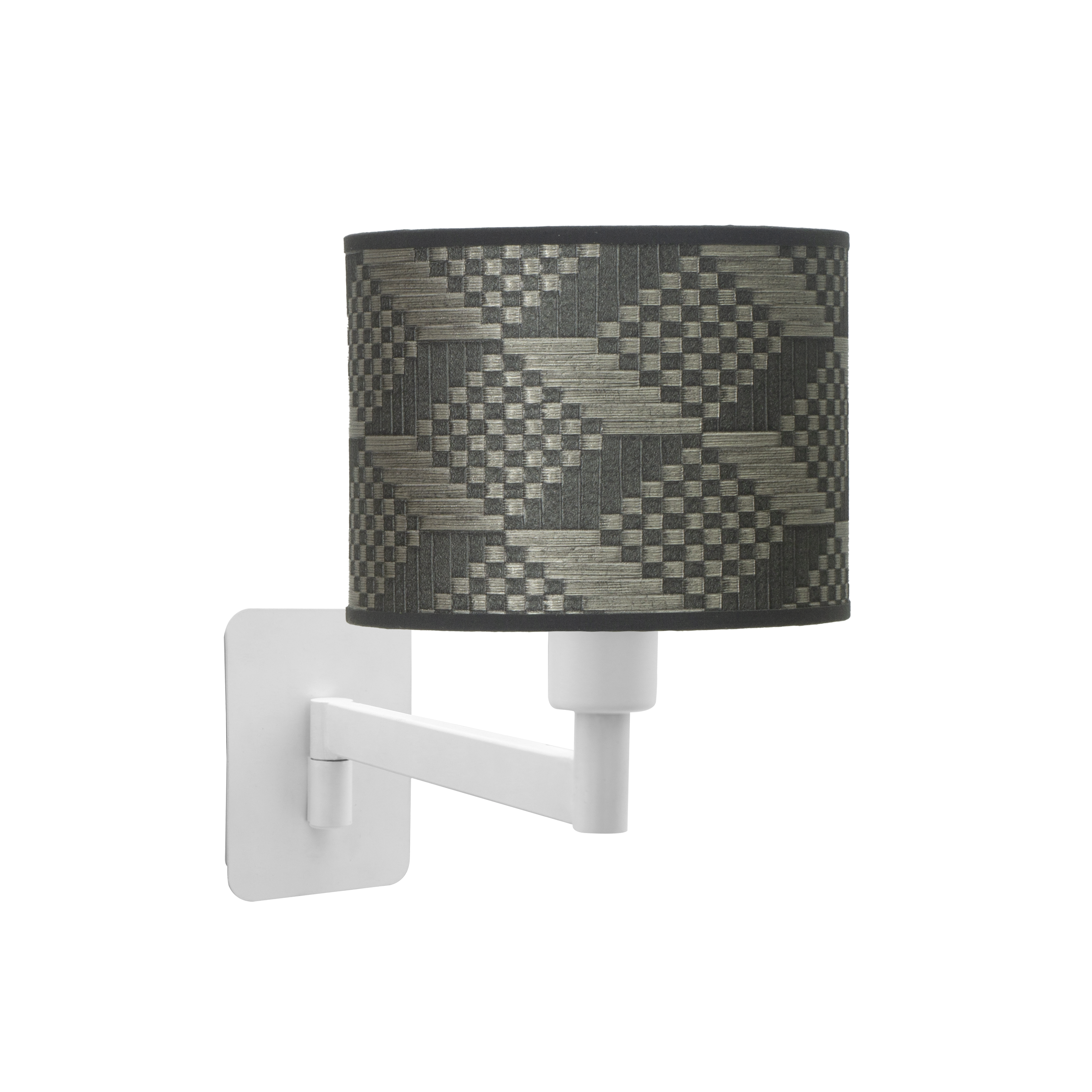 Aplique abatible Moda 1xe14 blanco/tetris gris 26x17x28 cm de Fabrilamp en luzguru.com