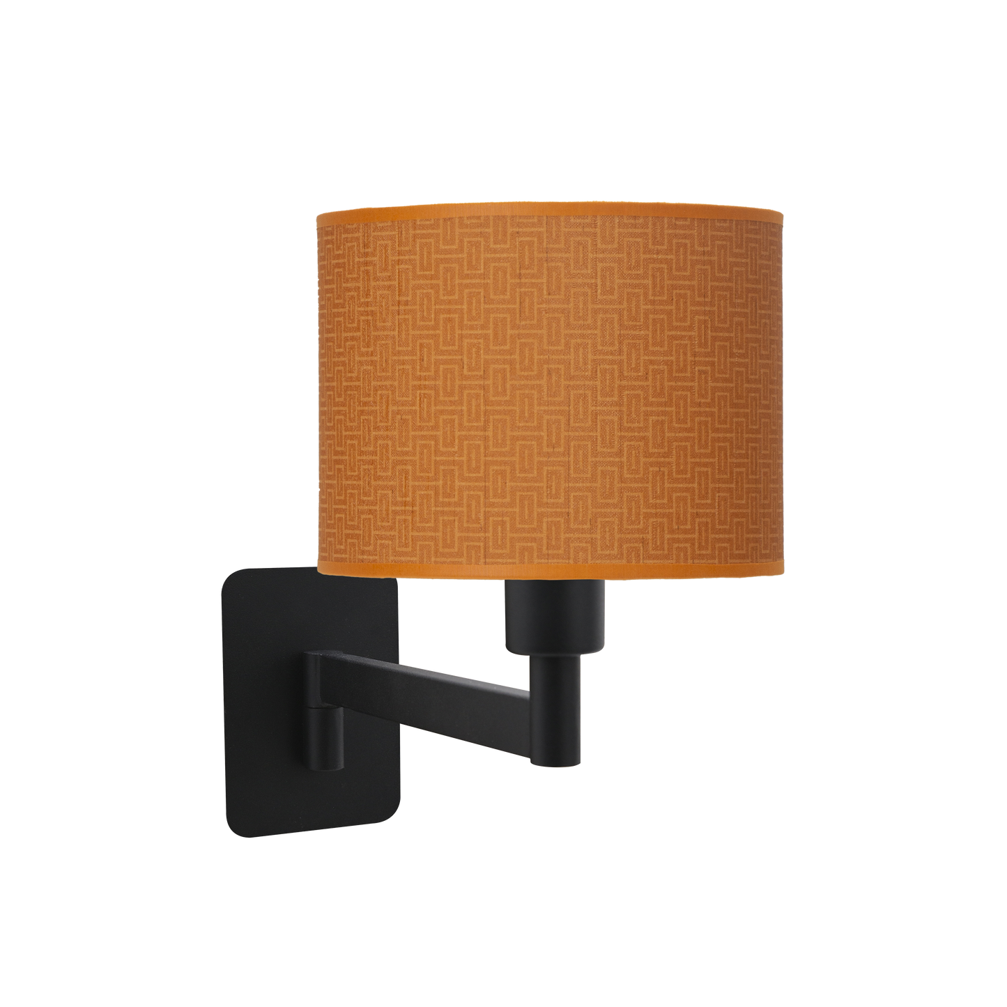 Aplique abatible Moda de Fabrilamp, color negro y naranja, diseño moderno para interiores.