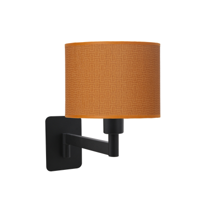 Aplique abatible Moda de Fabrilamp, color negro y naranja, diseño moderno para interiores.