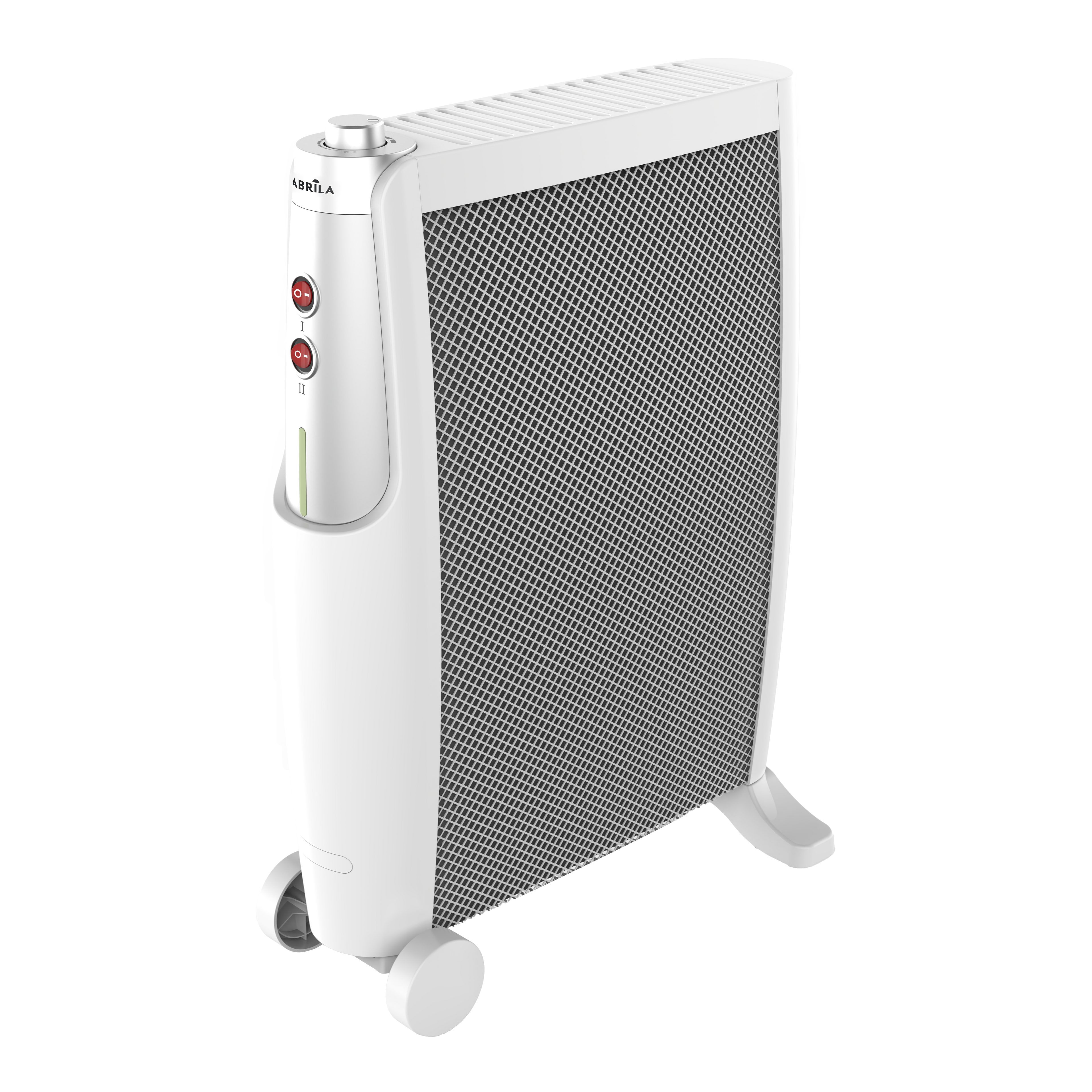 Radiador de mica con termostato ajustable y ruedas para fácil transporte