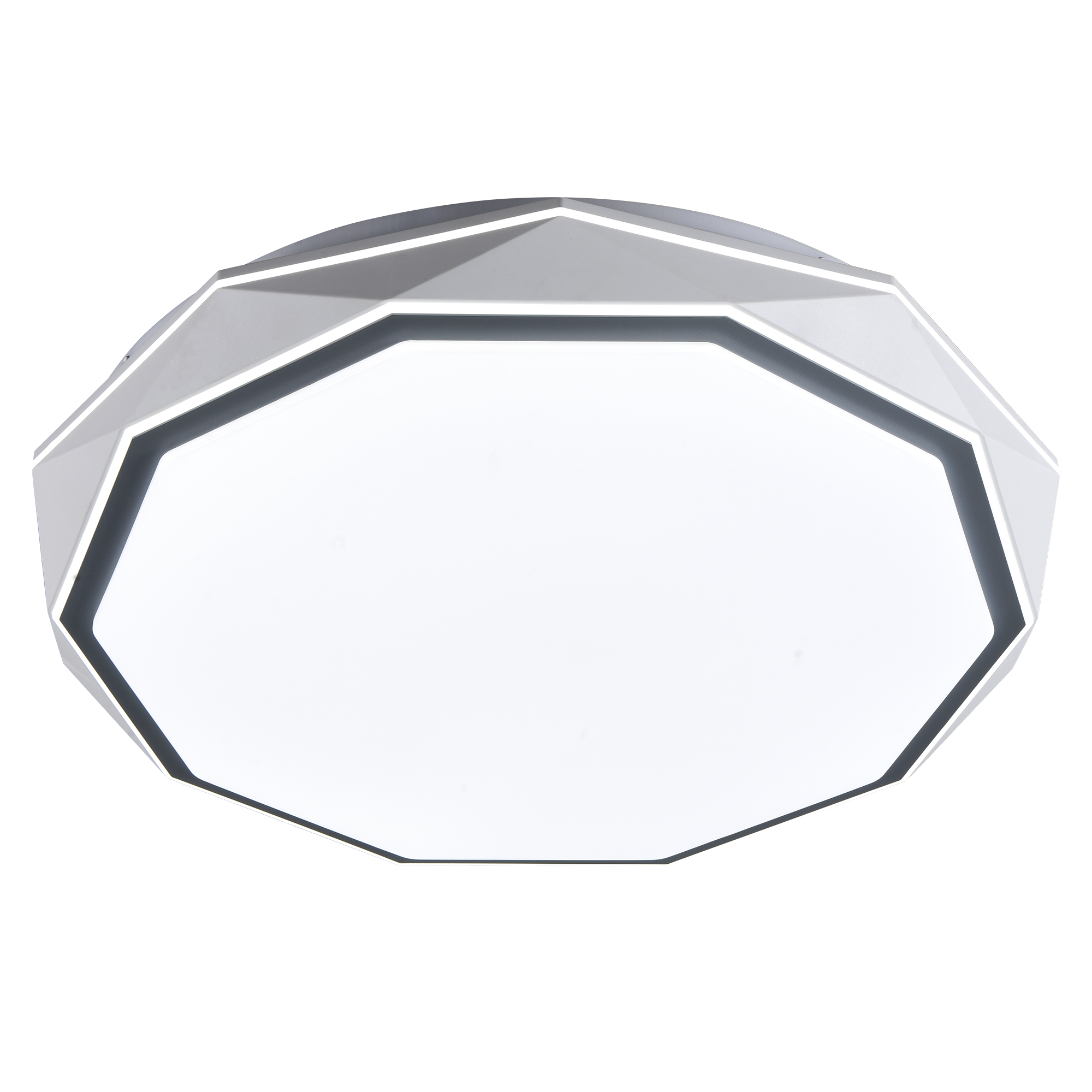 Plafón Redondo ODIEL Gris 120W LED con mando a distancia, diseño moderno y elegante. Fabrilamp.