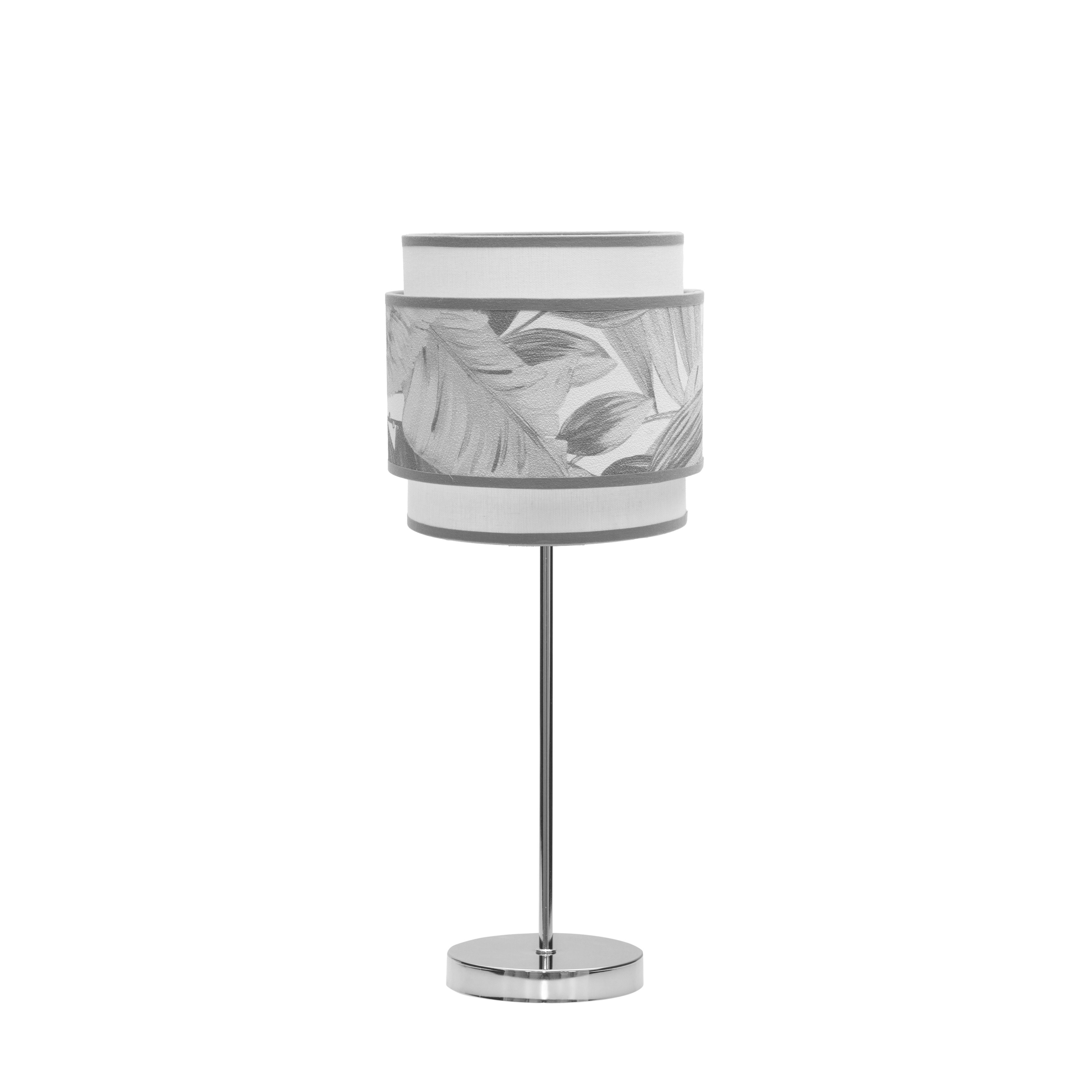 Sobremesa Camerun Cromo/Blanco/Gris de Fabrilamp, diseño moderno y elegante para tu hogar.