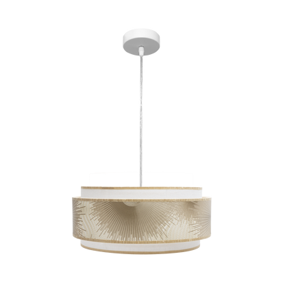 Colgante Nepal 3P Blanco/Oro de Fabrilamp, diseño moderno y elegante para tu hogar. Compra en luzguru.com