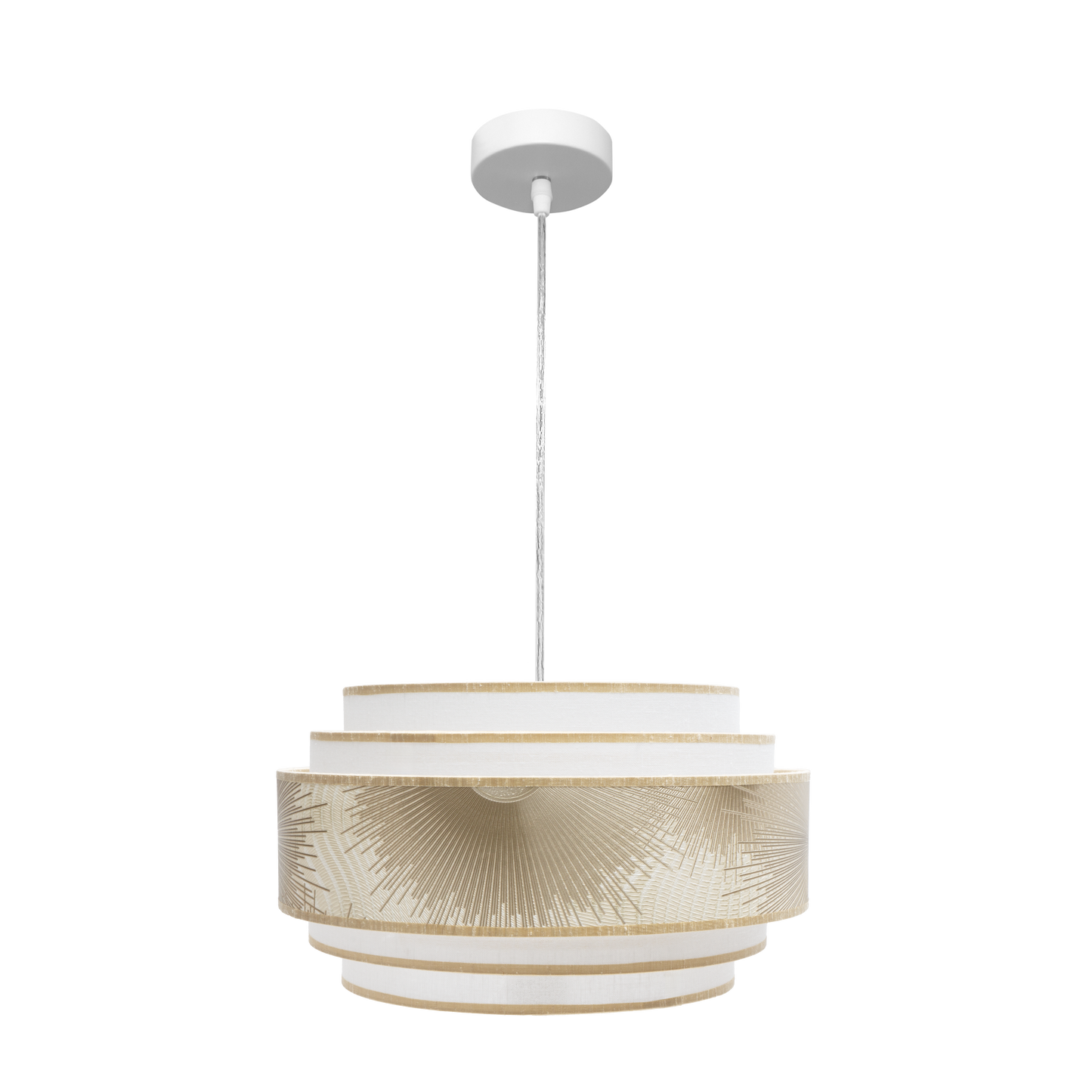 Colgante Nepal 5P Blanco/Oro de Fabrilamp: diseño moderno y elegante para tu hogar.