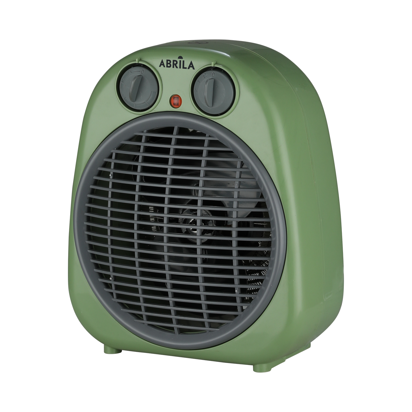 Termoventilador Fogata 2000W Verde/Gris de Fabrilamp, vista frontal.