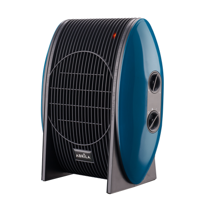 Termoventilador Desierto 2000W Azul de Fabrilamp, vista frontal.