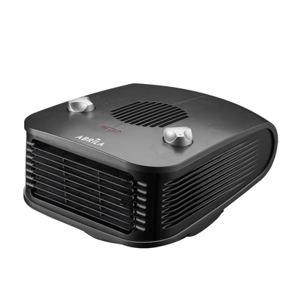 Termoventilador Ardor 2000w Negro/Plata de Fabrilamp, vista frontal.