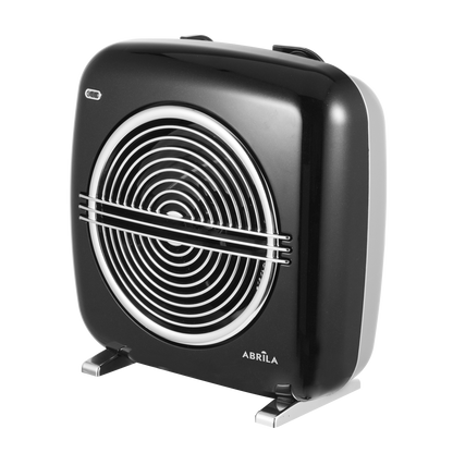 Termoventilador eléctrico Vicenza 2000W de Fabrilamp, color negro y gris, con termostato regulable y sistema de seguridad.