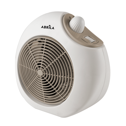 Termoventilador eléctrico Savona 2000W blanco/beis de Fabrilamp, vista frontal.