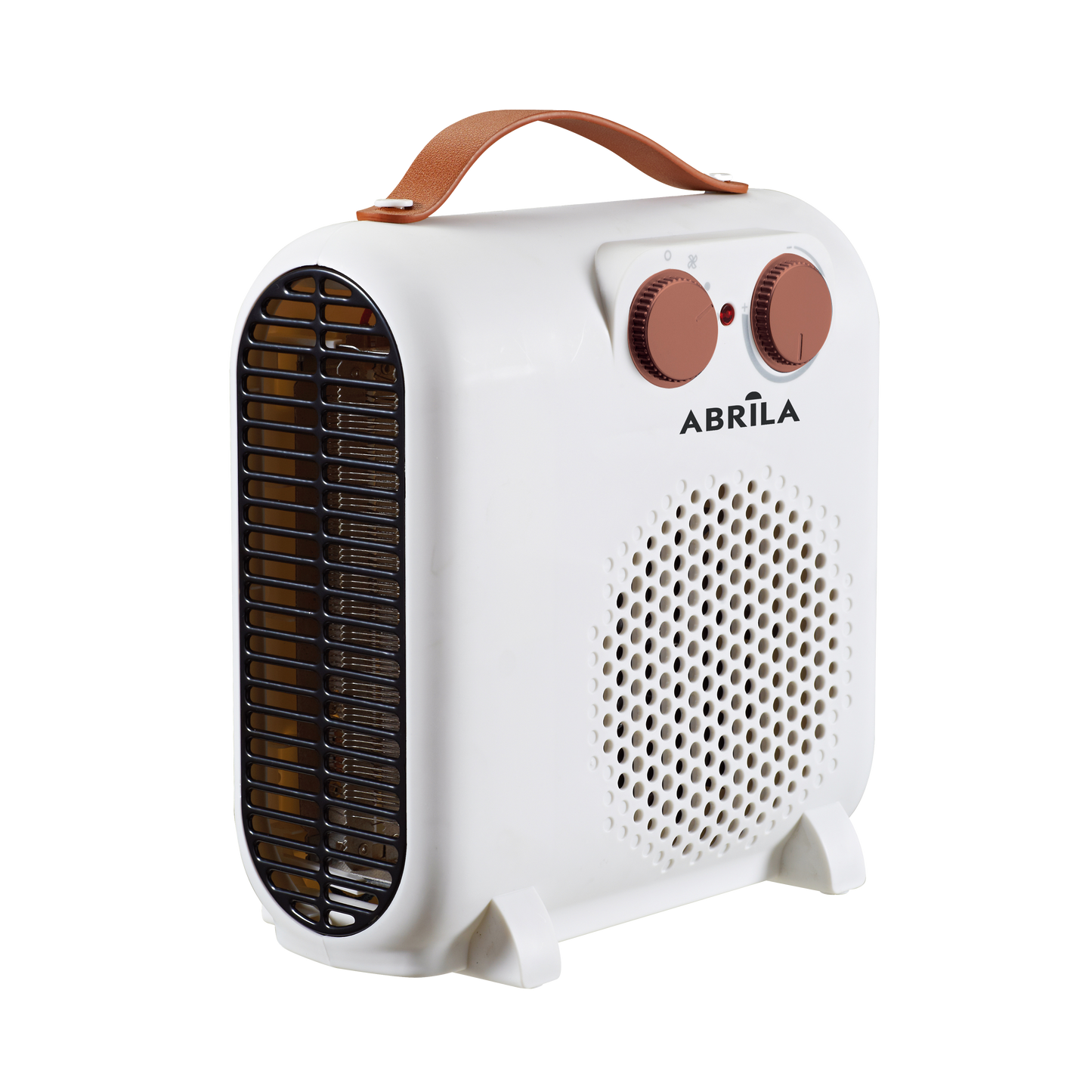 Termoventilador eléctrico Tundra 2000W blanco/marrón de Fabrilamp, vista frontal