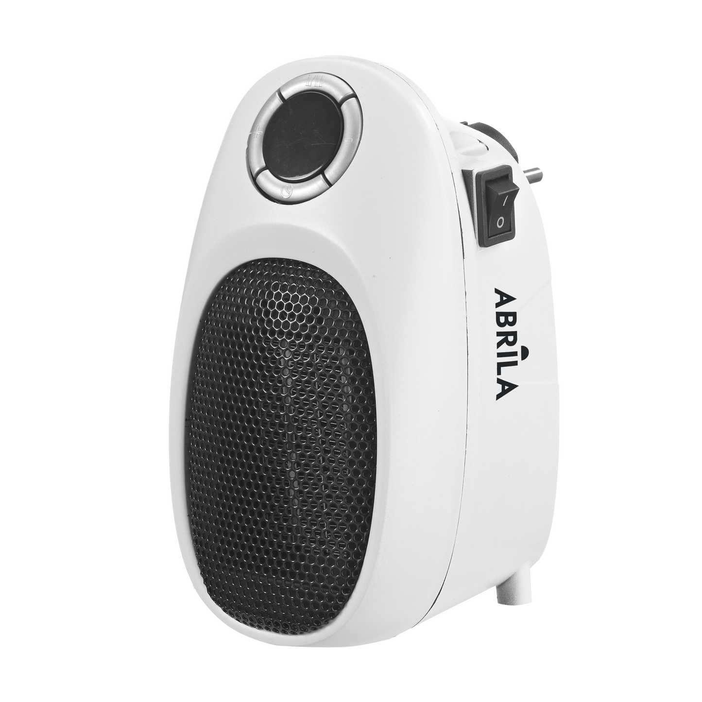 Mini Termoventilador Cerámico Malasia 500W Blanco de Fabrilamp, vista frontal.