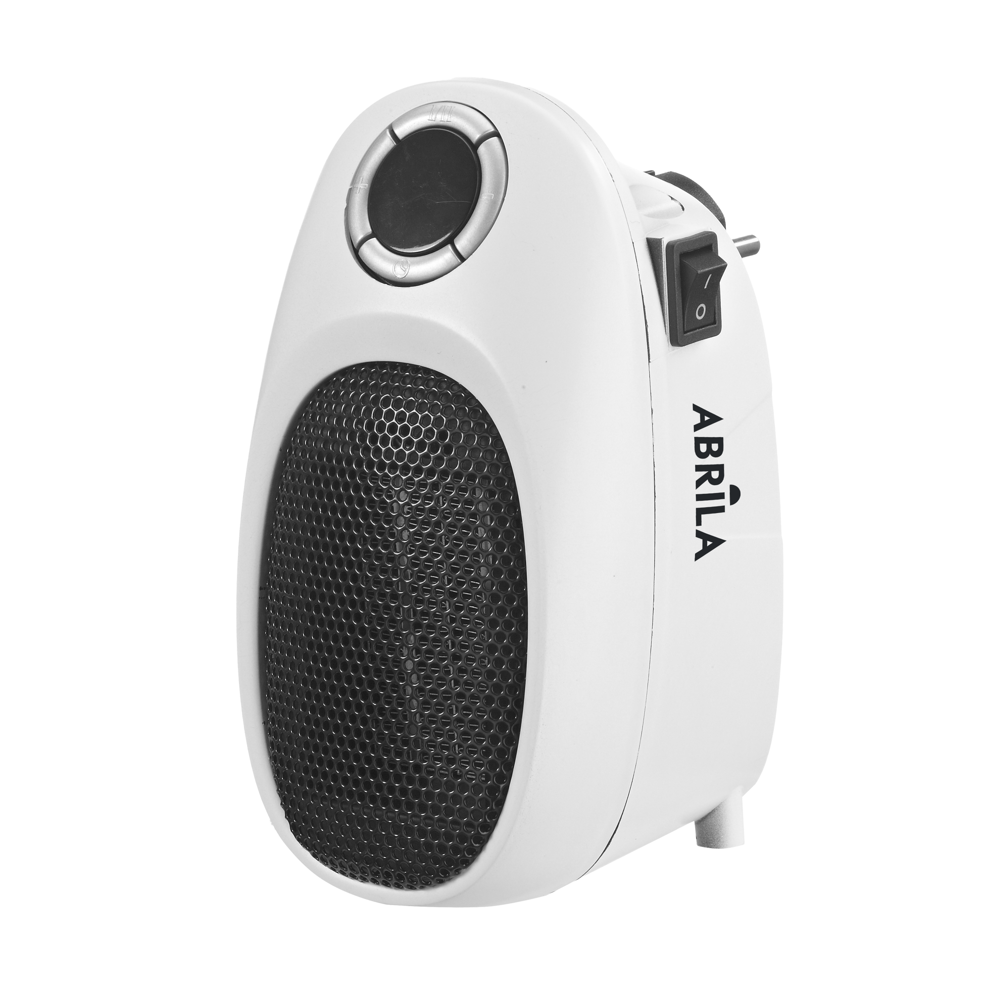 Mini Termoventilador Cerámico Malasia 500W Blanco de Fabrilamp, vista frontal.