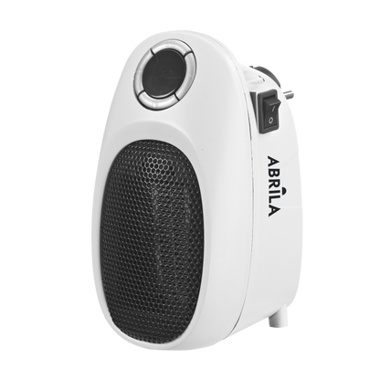 Mini Termoventilador Cerámico Malasia 500W Blanco de Fabrilamp, vista frontal.