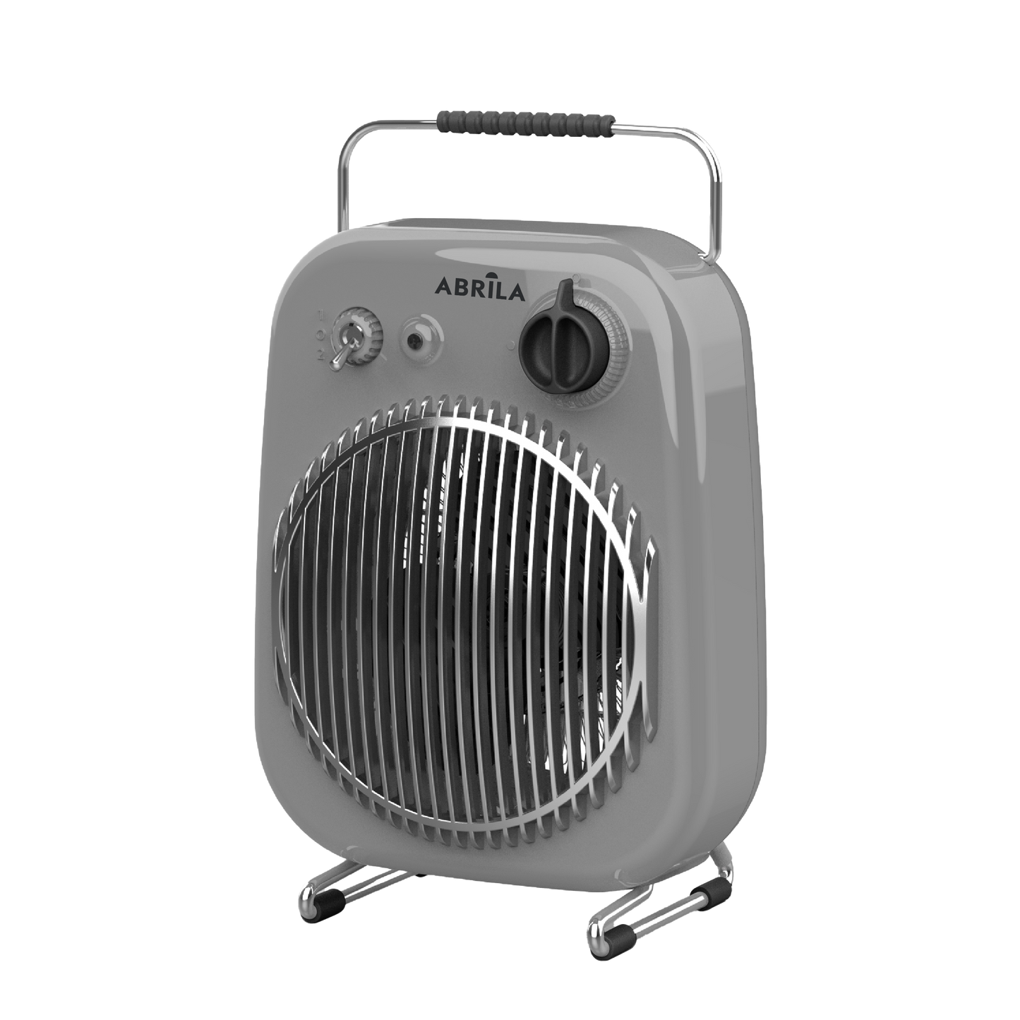 Termoventilador eléctrico Martinica 2000W Gris/Negro de Fabrilamp, vista frontal.