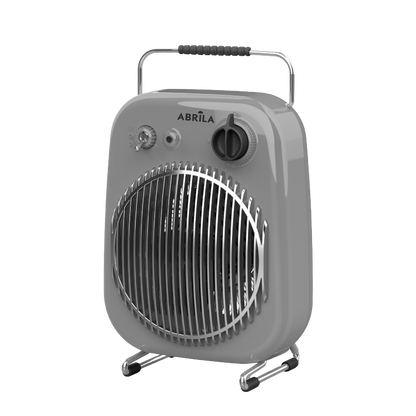 Termoventilador eléctrico Martinica 2000W Gris/Negro de Fabrilamp, vista frontal.