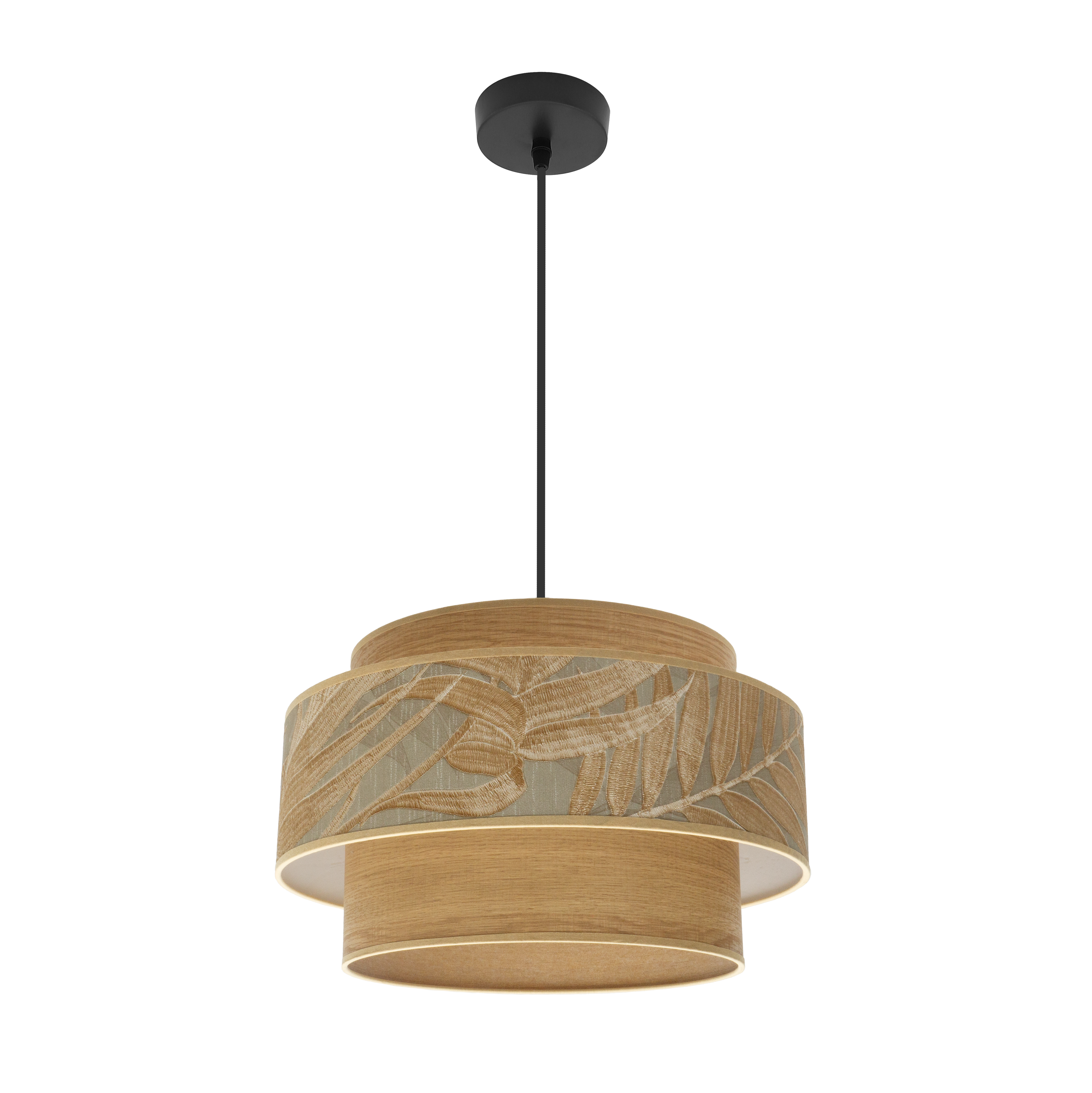 Colgante Samoa Negro/Camel de Fabrilamp, diseño moderno y elegante para tu hogar. Disponible en luzguru.com