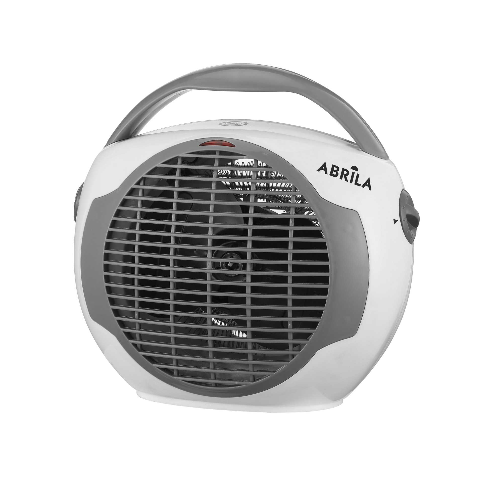 Termoventilador Llama 2000W Blanco/Gris de Fabrilamp, vista frontal.