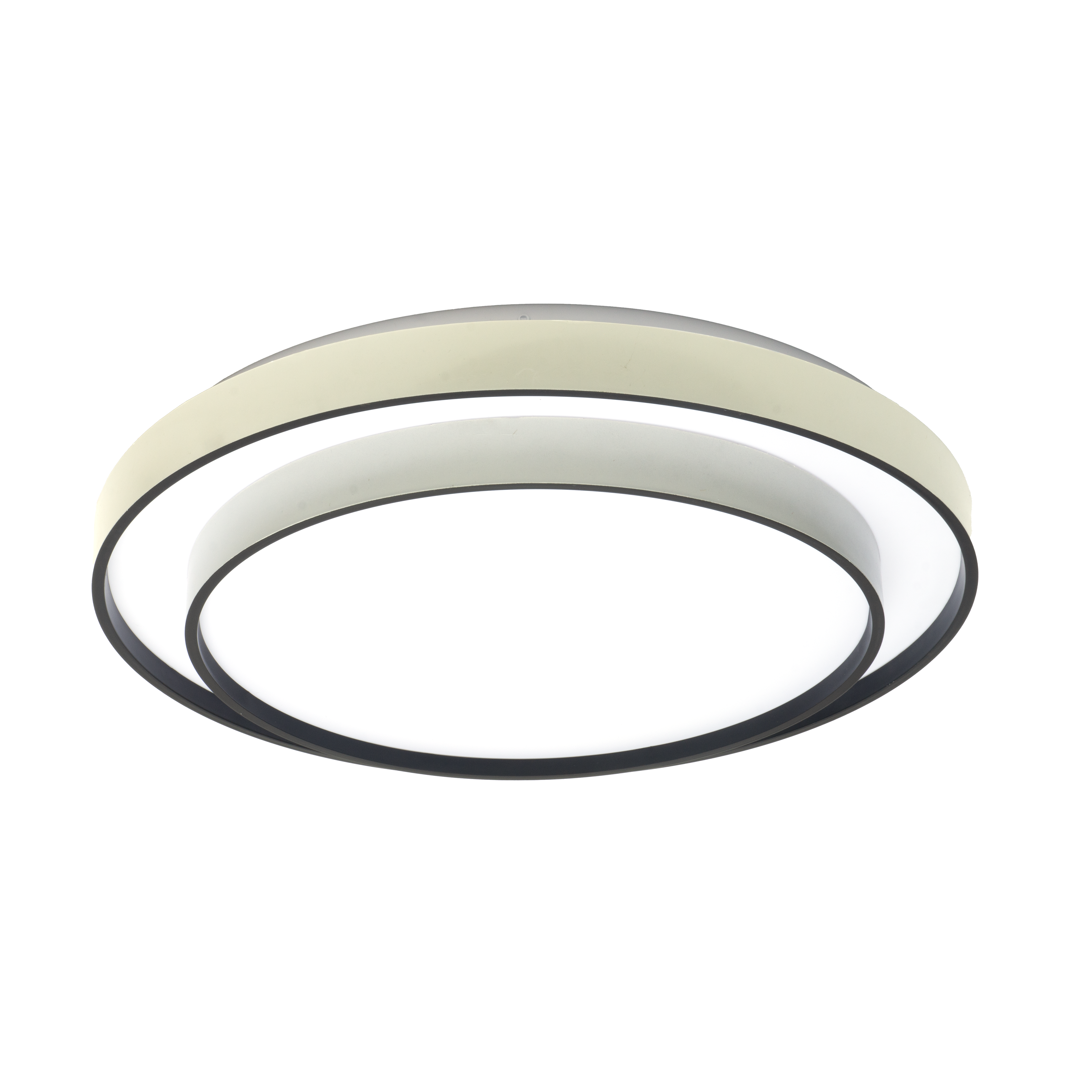 Plafón Fana LED 60W blanco/negro, diseño moderno y elegante de Fabrilamp, disponible en luzguru.com