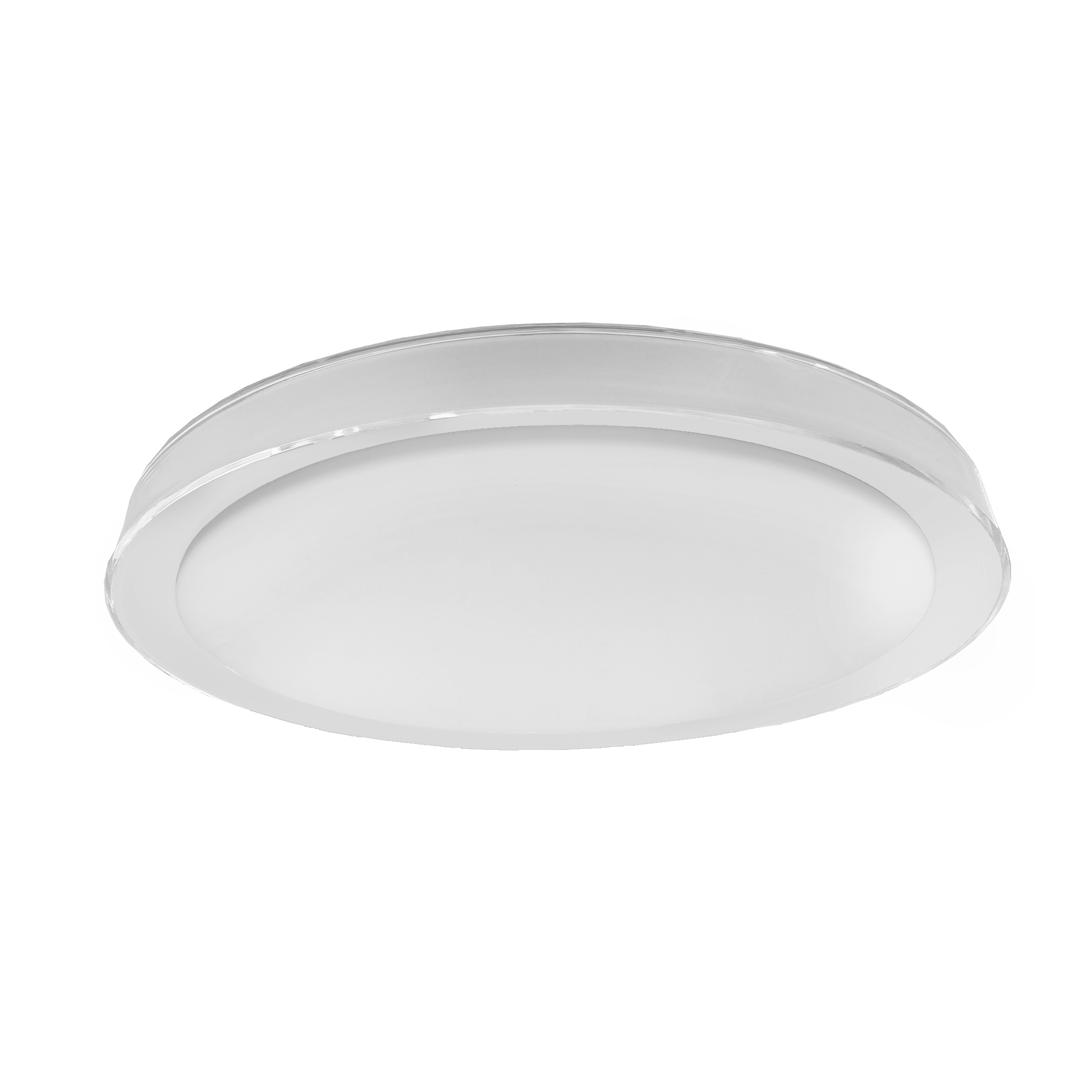 Plafón LED Bianca 60W Blanco/Plata, diseño moderno y elegante, con mando a distancia.