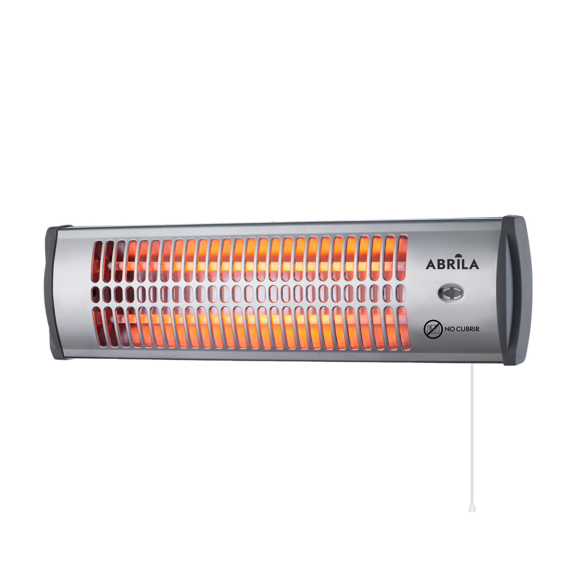 Estufa de cuarzo mural con 1200W de potencia y control por cadena de tiro