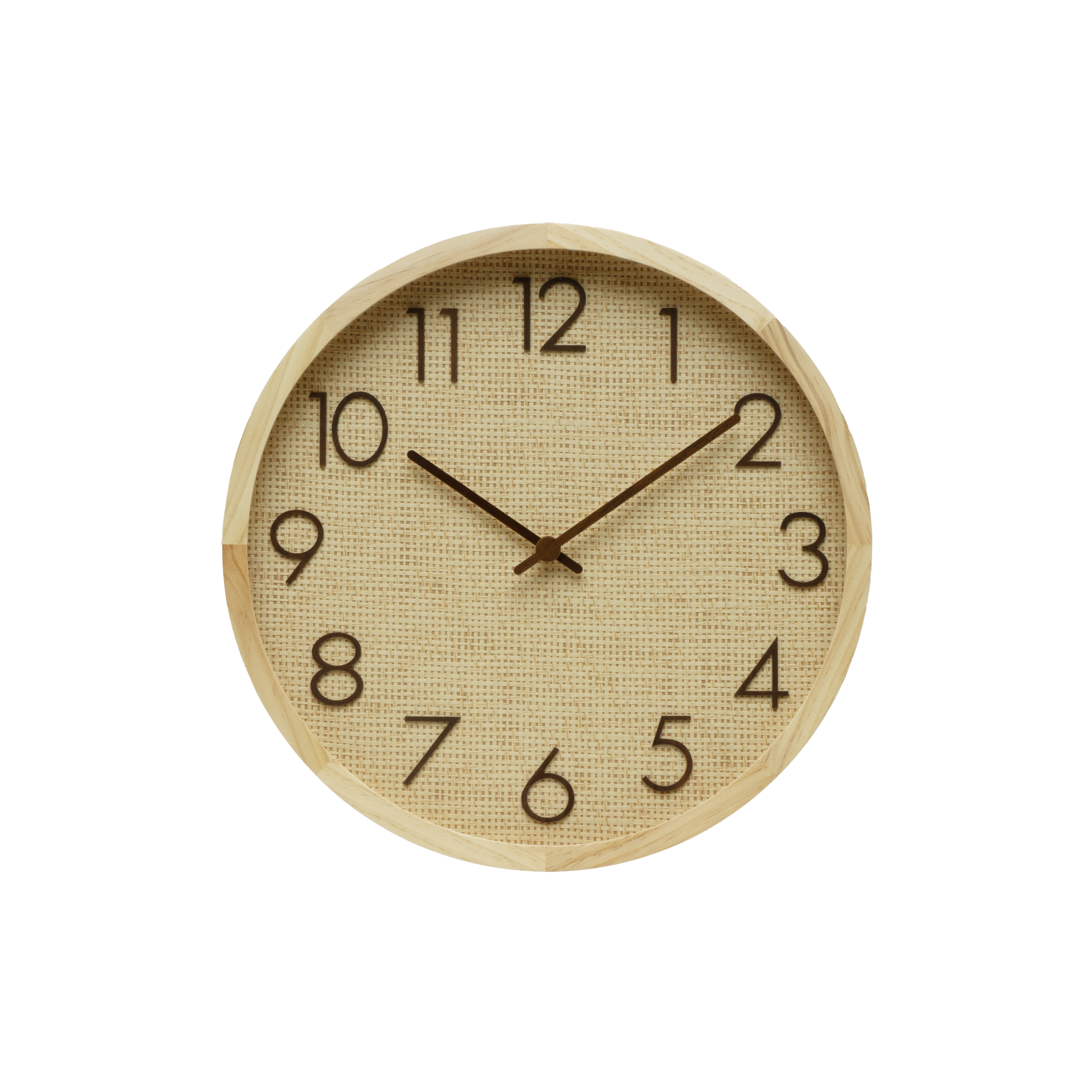 Original reloj de pared con esfera de rafia, perfecto para hogar