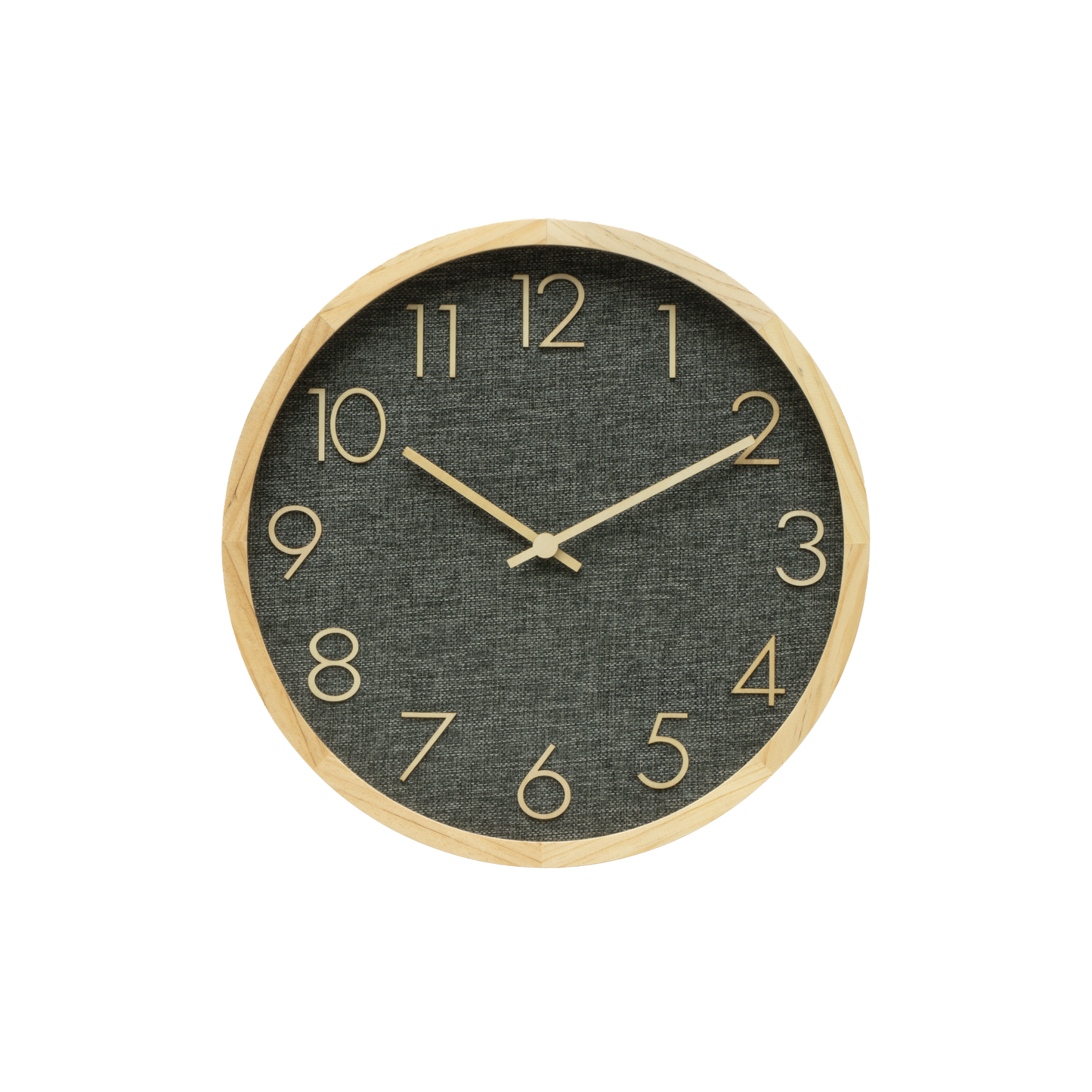 Reloj de Pared Rosellon Haya/Gris 30x30x4cm, diseño elegante y moderno de Fabrilamp, disponible en luzguru.com