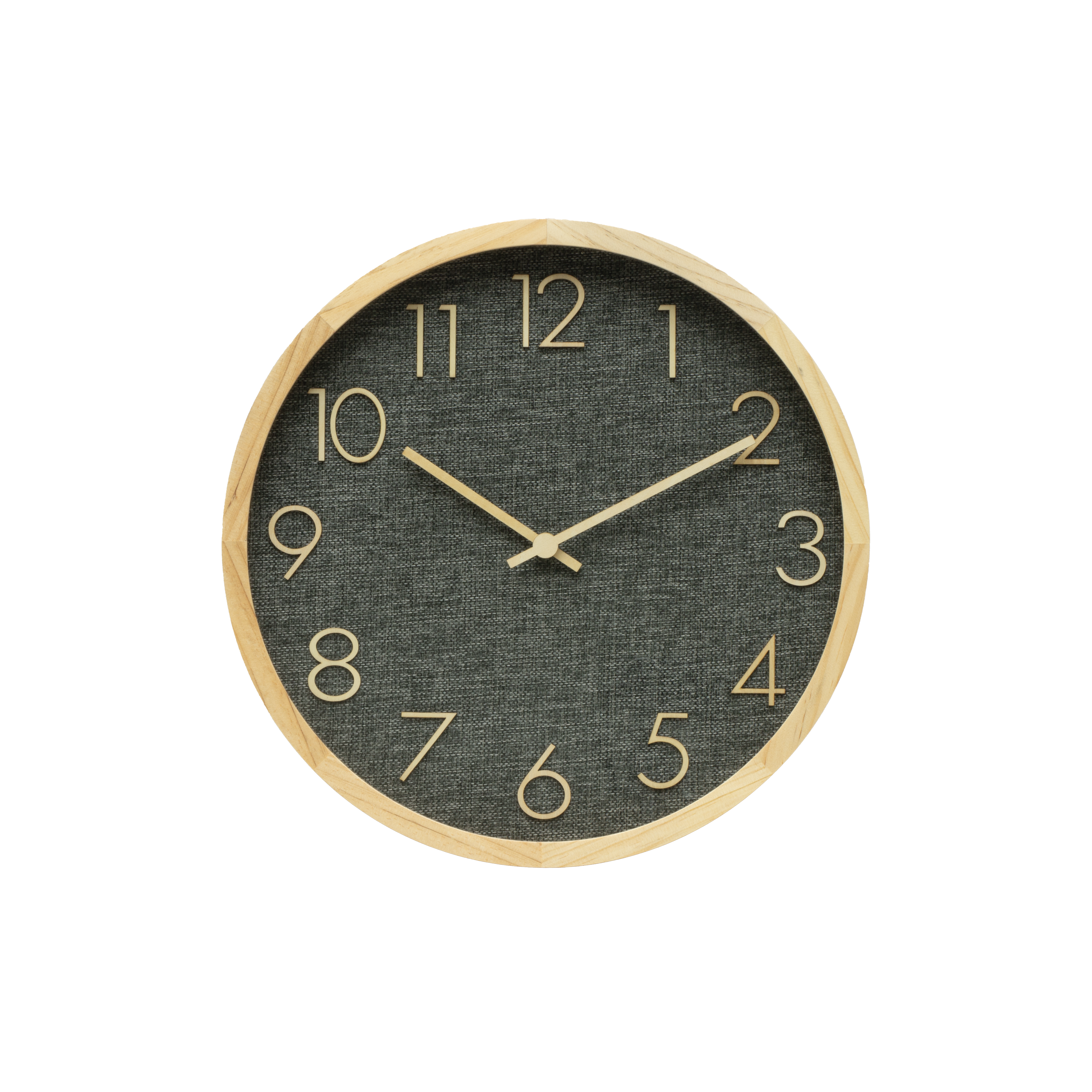 Reloj de Pared Rosellon Haya/Gris 30x30x4cm, diseño elegante y moderno de Fabrilamp, disponible en luzguru.com