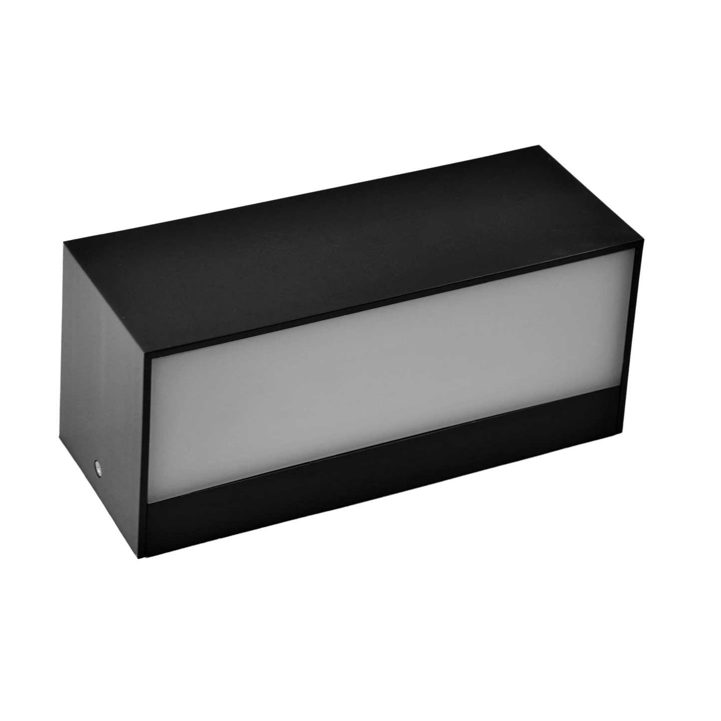 Aplique Masala fabricado en ABS/Policarbonato color Negro, ideal para iluminación exterior duradera