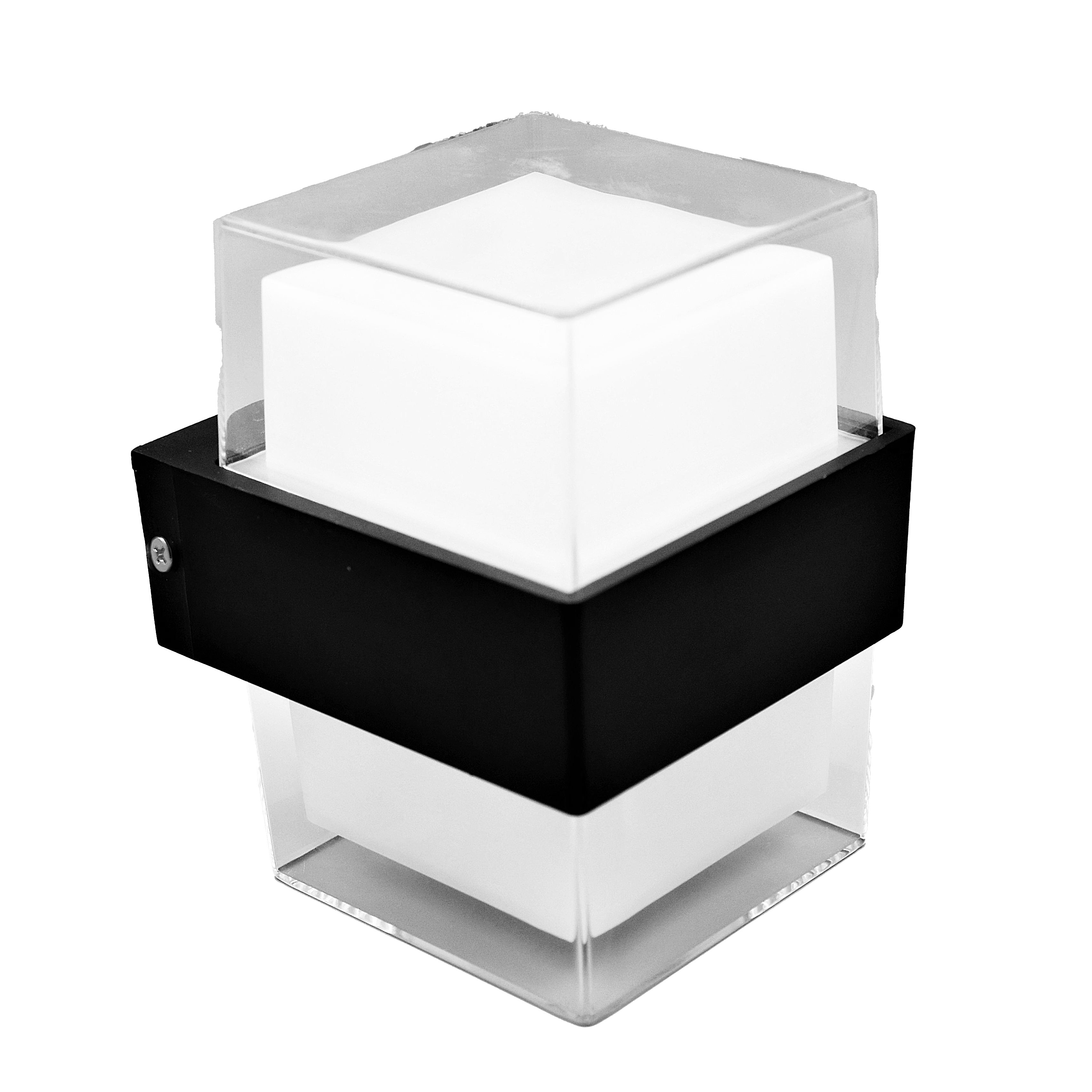 Aplique exterior Tucan Negro 8W de Fabrilamp, iluminación moderna para exteriores. luzguru.com