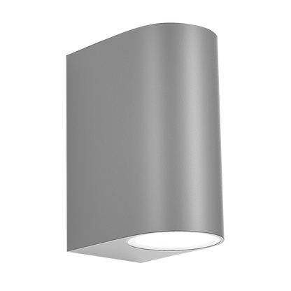 Aplique Gacela fabricado en ABS color Gris, ideal para exteriores. Iluminación resistente y duradera de Fabrilamp / Abrila.