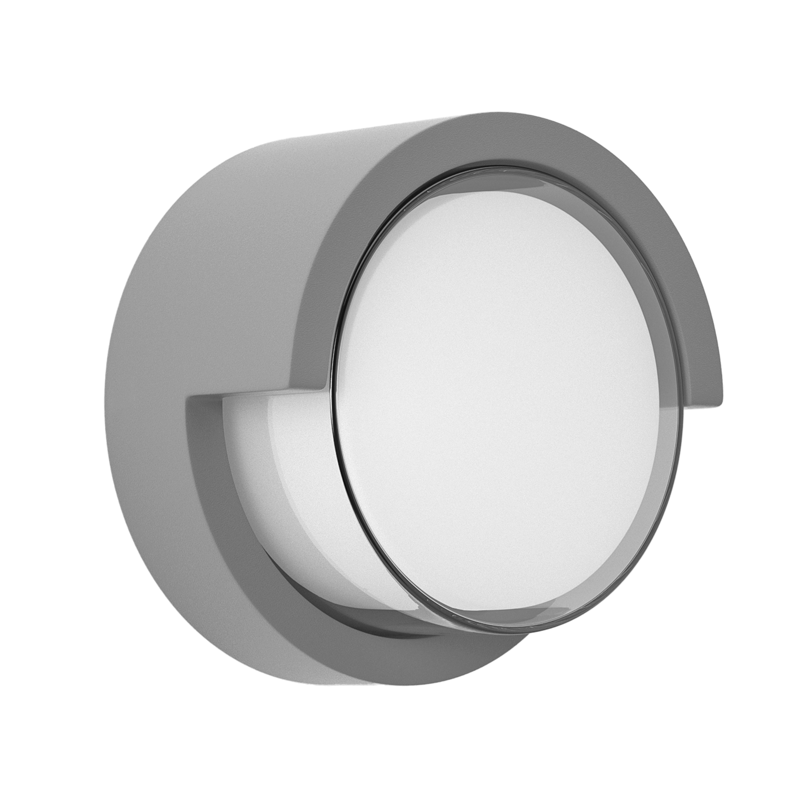 Aplique Exterior Gris 12W 3000K Bejel IP65 de Fabrilamp, vista frontal.