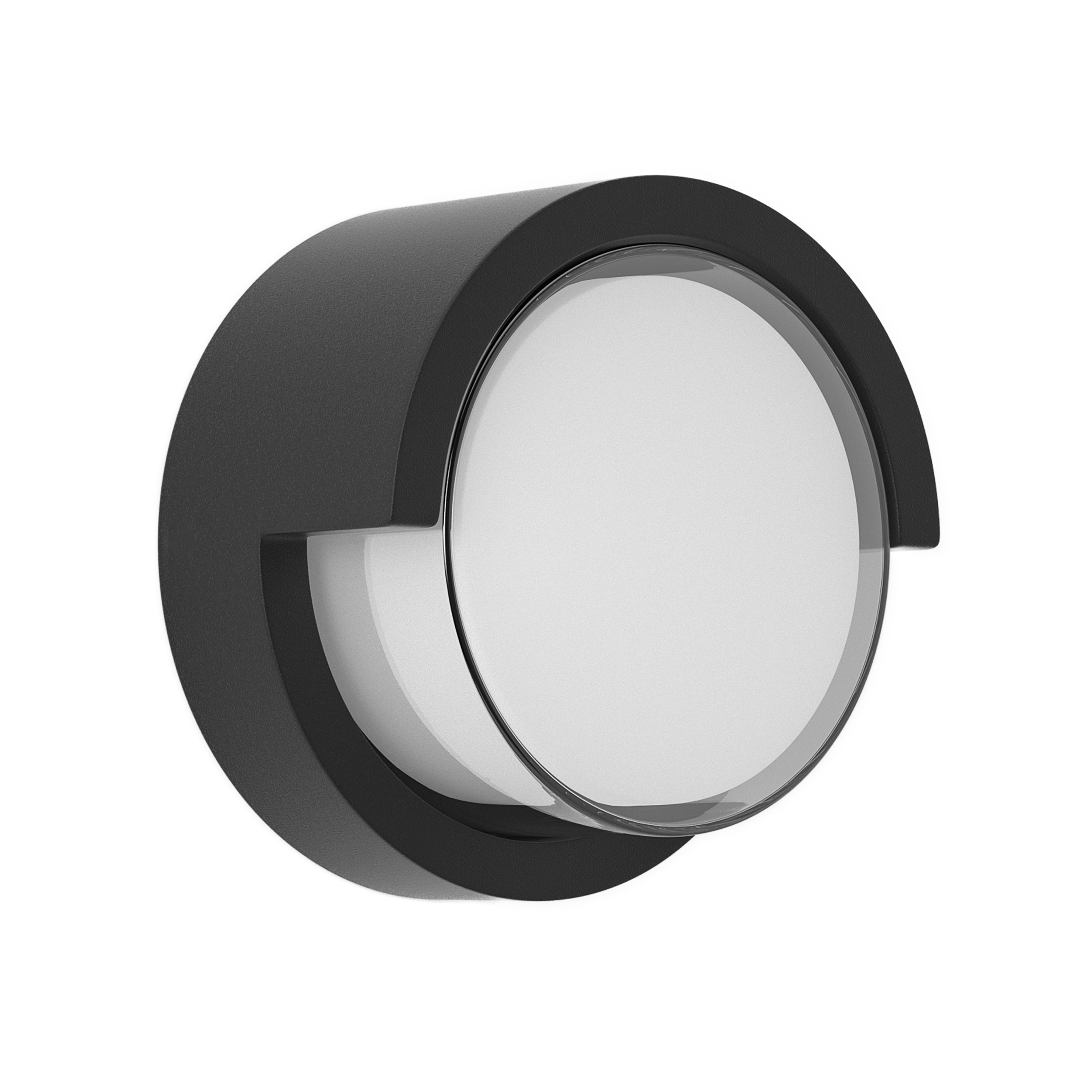 Aplique exterior negro Bejel 12W 3000K IP65 de Fabrilamp, diseño moderno y resistente al agua.