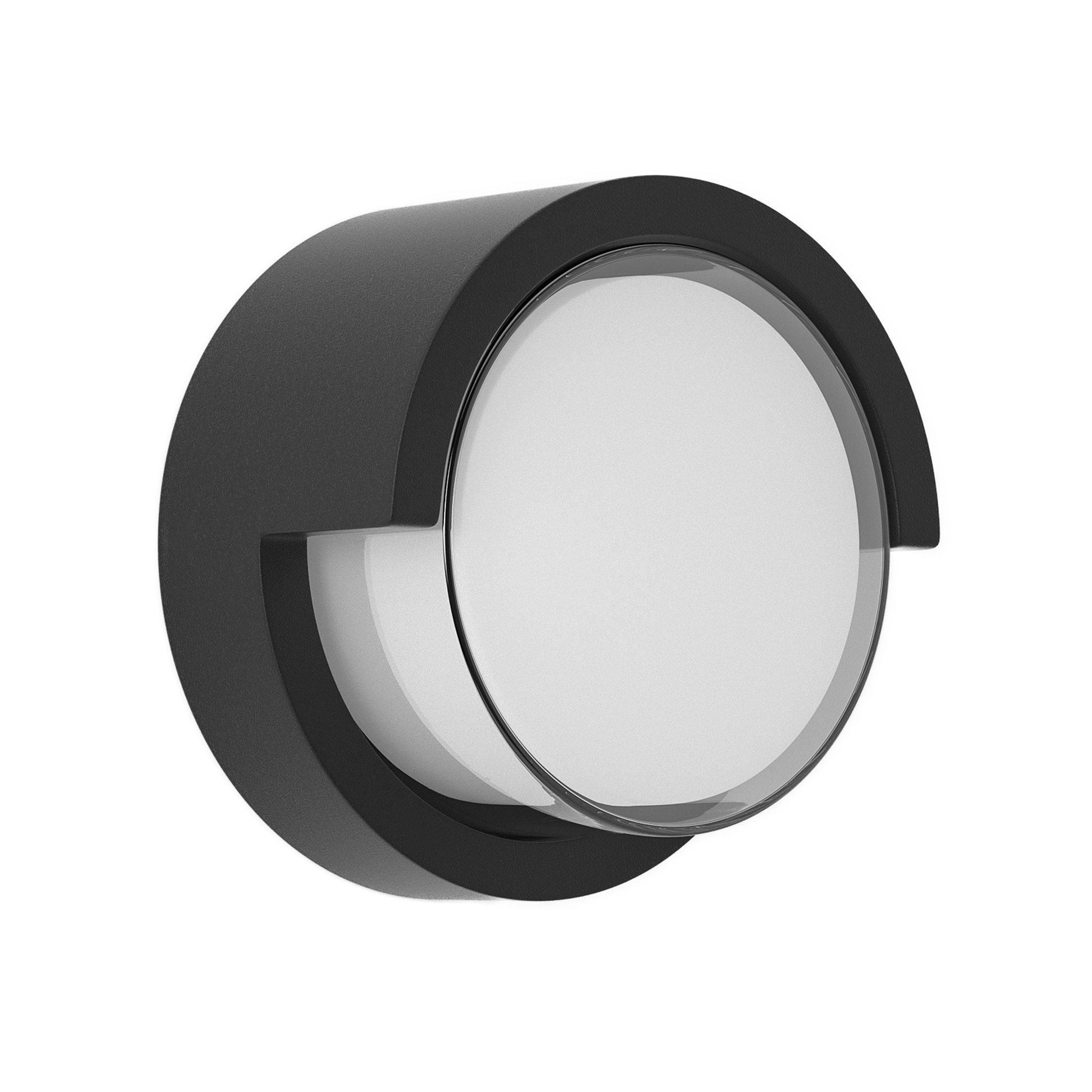 Aplique Bejel fabricado en ABS color negro con luz LED cálida