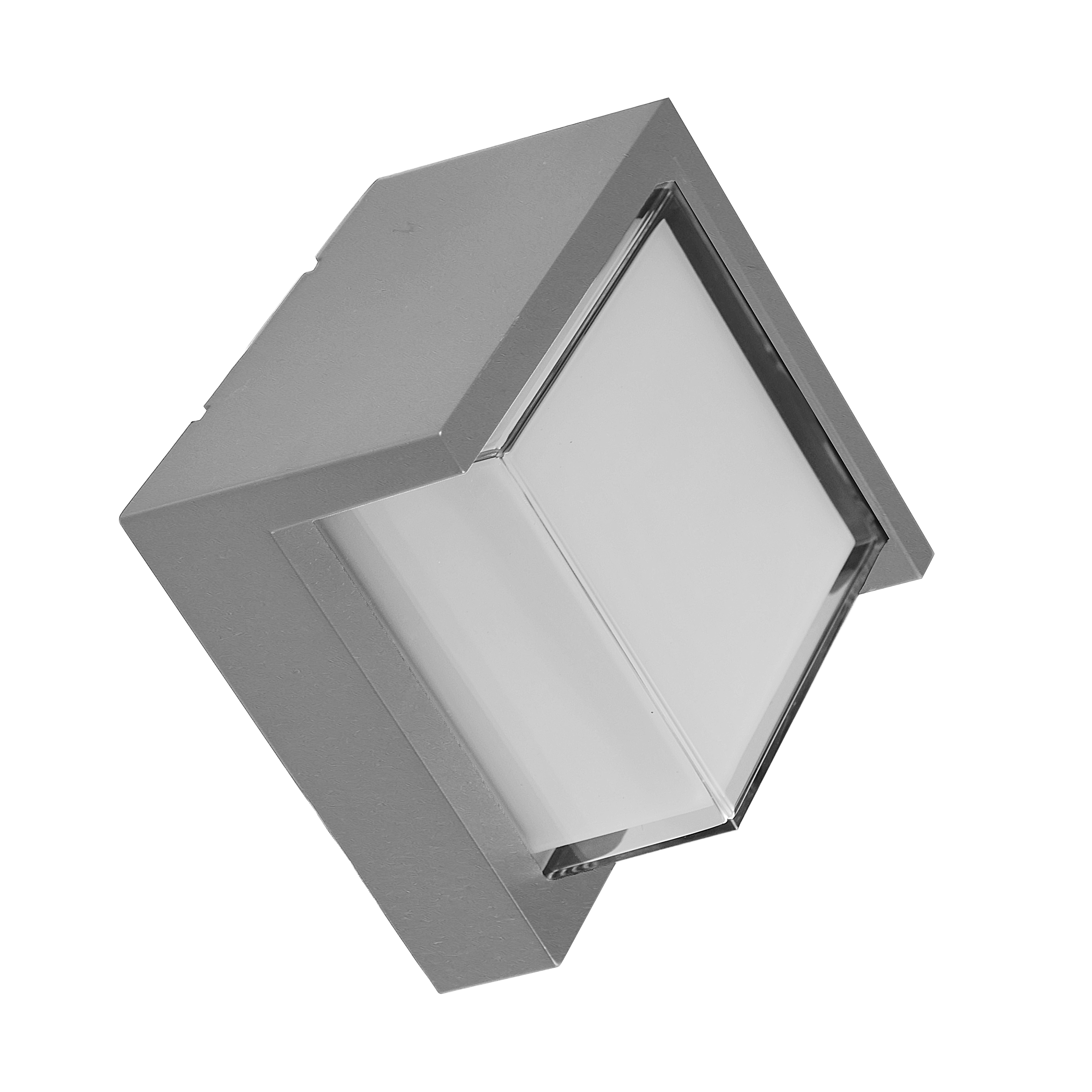 Aplique exterior Anoa Gris 12W 3000K IP65 de Fabrilamp, diseño moderno y resistente al agua.