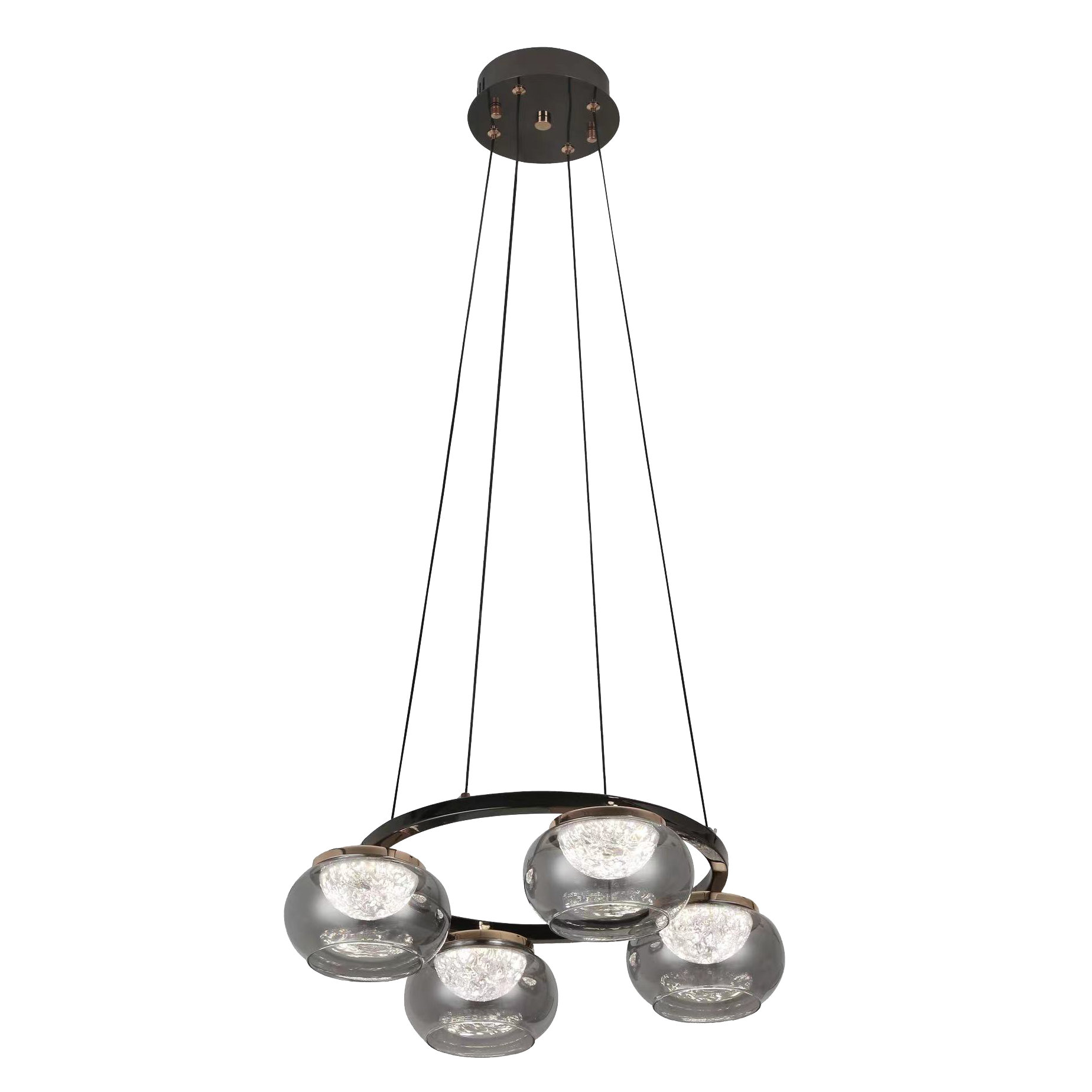 Colgante Pompeya fabricado en Metal color Negro con LED Integrado