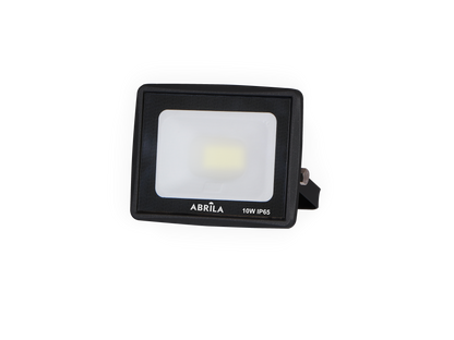 Proyector LED Zircon 10W 6500K Negro Fabrilamp, vista frontal.