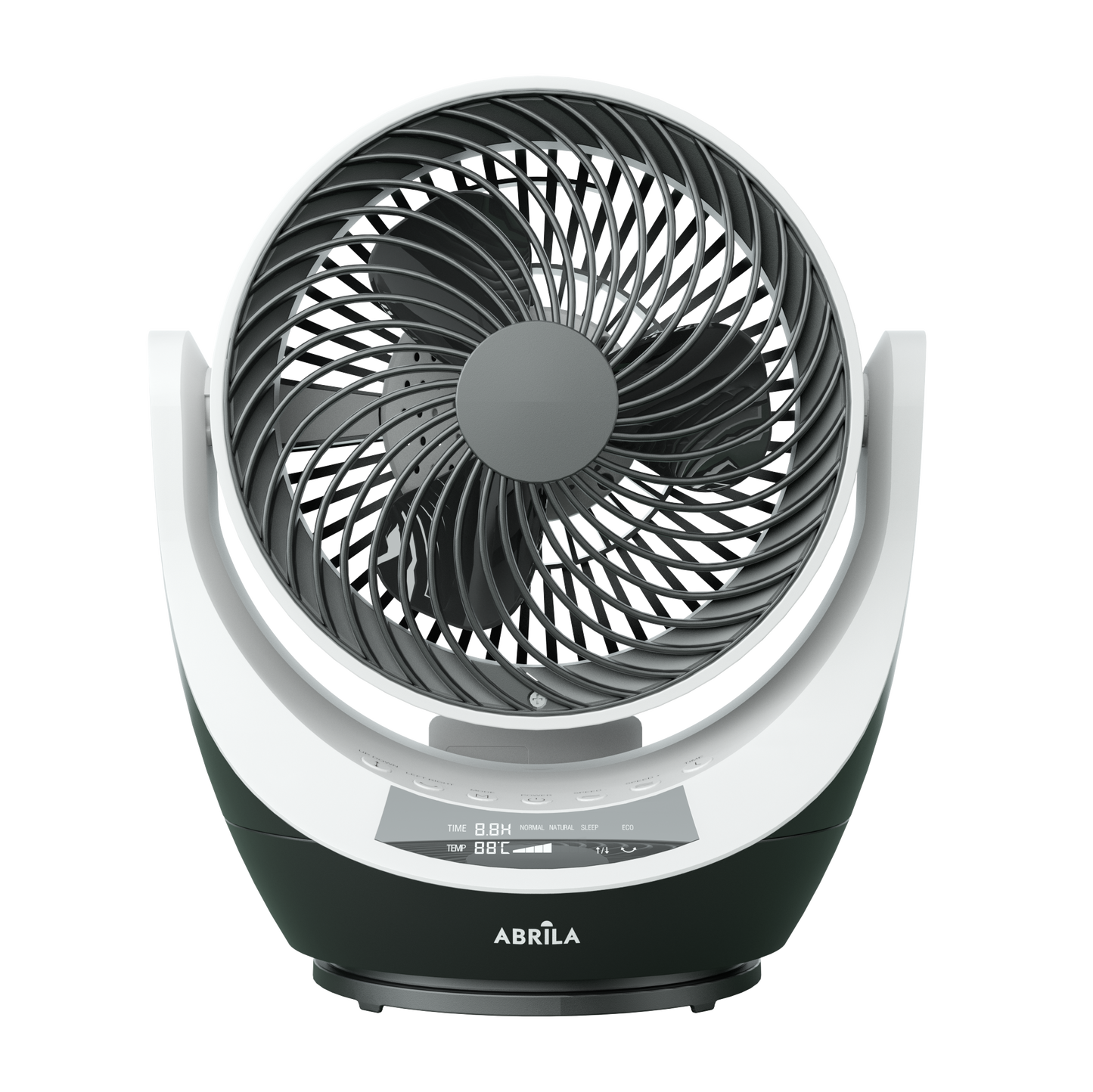 Ventilador de sobremesa Navia Negro/Blanco de Fabrilamp, 40W, 4 velocidades, mando a distancia y temporizador.