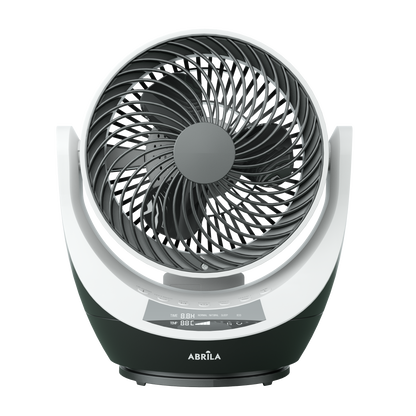 Ventilador de sobremesa Navia Negro/Blanco de Fabrilamp, 40W, 4 velocidades, mando a distancia y temporizador.