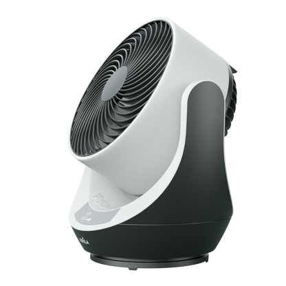 Ventilador de sobremesa Navia Negro/Blanco de Fabrilamp, 40W, 4 velocidades, mando a distancia y temporizador.