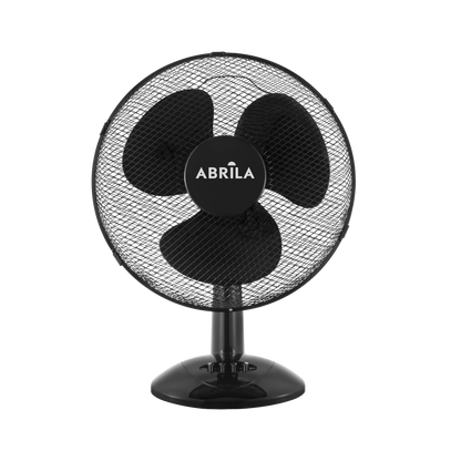 Ventilador de sobremesa Pizarro Grande Negro de Fabrilamp, 3 velocidades, 40W, orientable y rotatorio.  Compra en luzguru.com