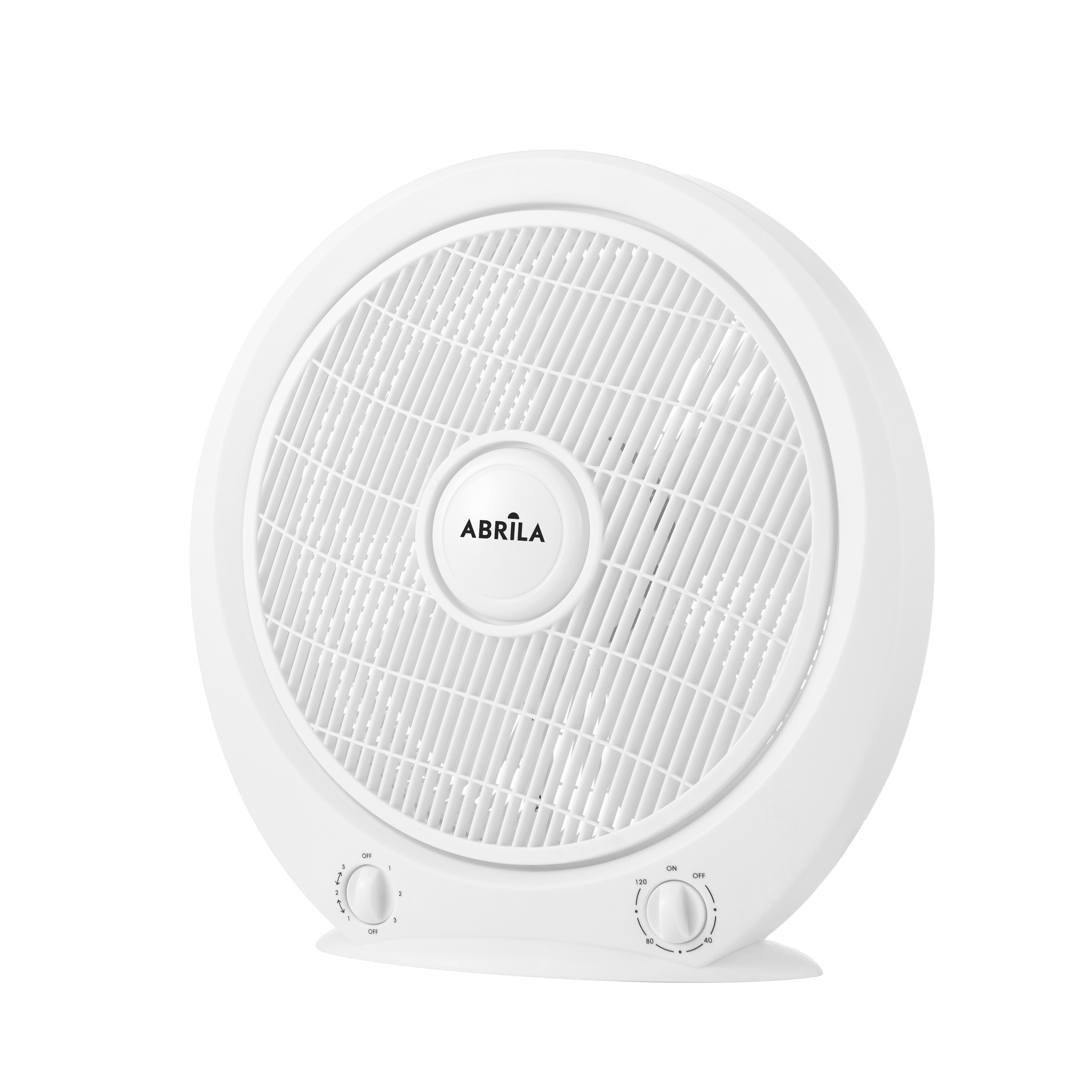 Ventilador de sobremesa blanco con 3 velocidades perfecto para la oficina