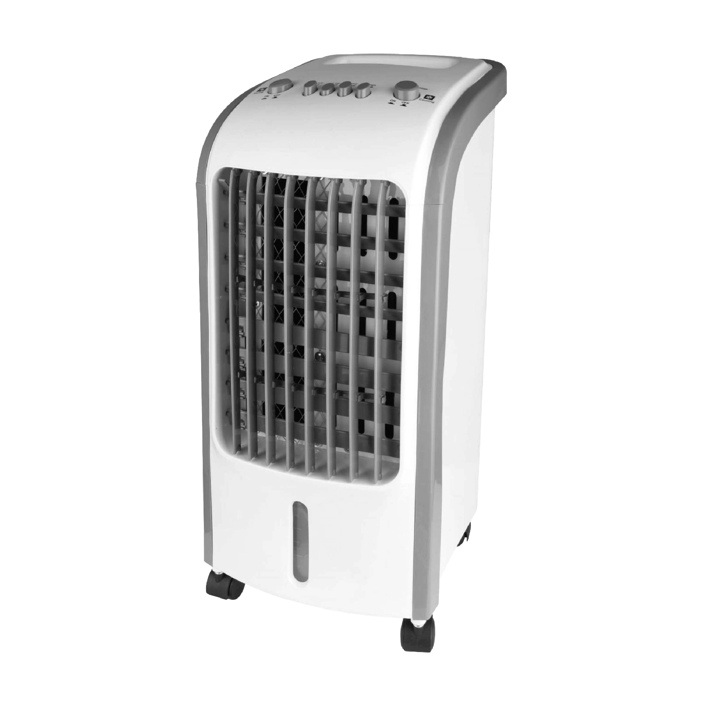 Climatizador Evaporativo con motor AC y acumulador de frío incluido